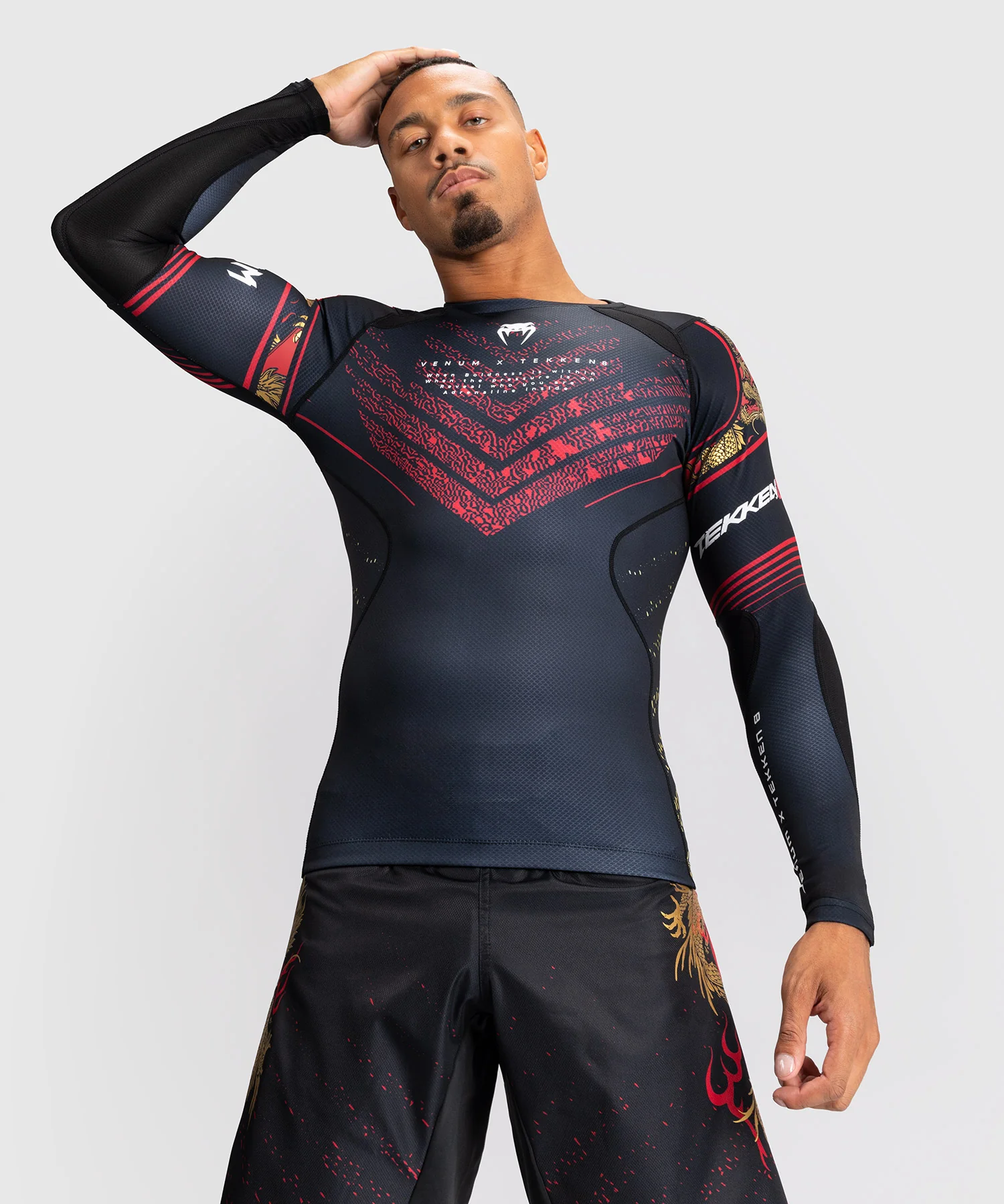 Rashguard Venum x TEKKEN 8 - Marshall Law - Noir/Rouge/Or - Image 8