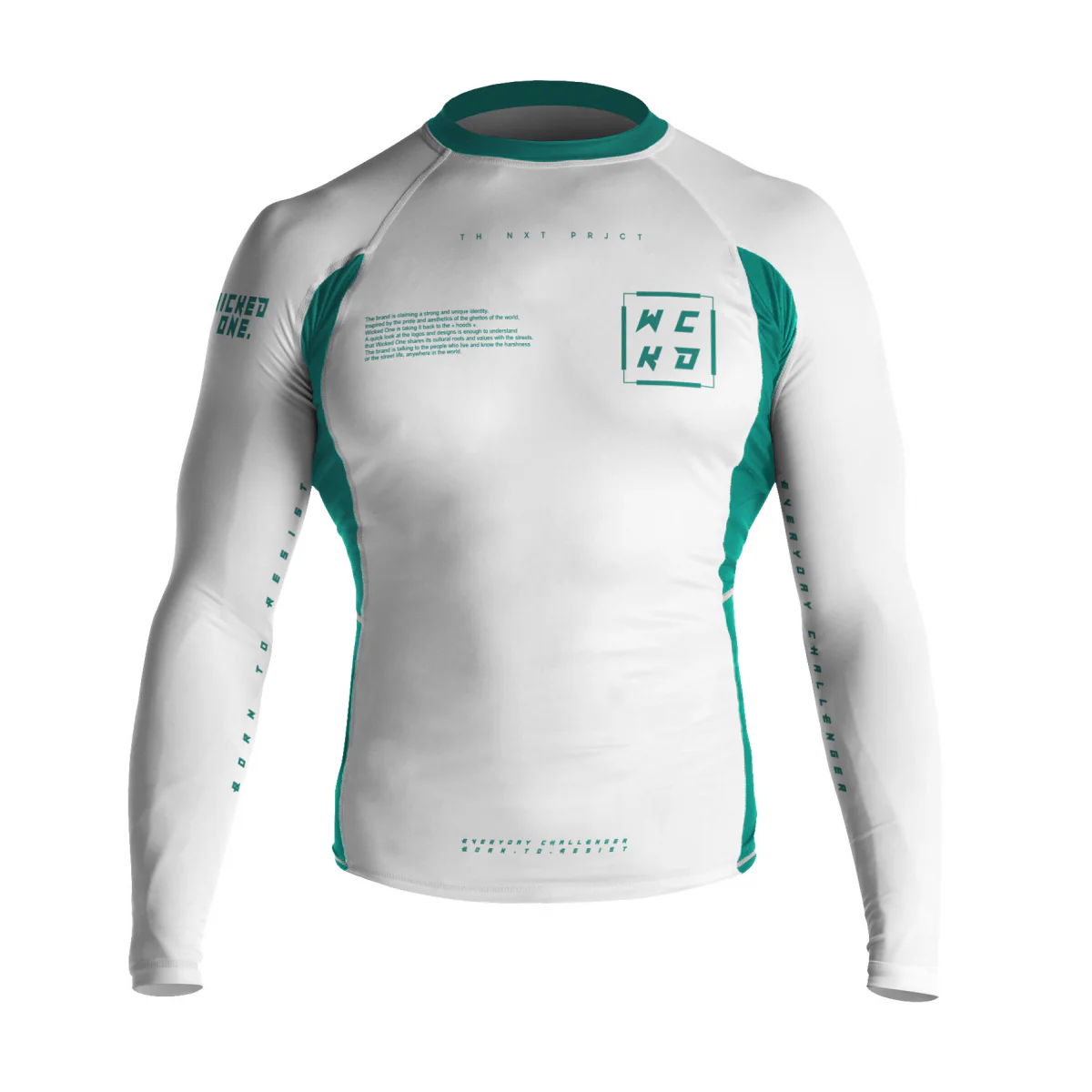 Rashguard Wicked One Score - Blanc/Vert