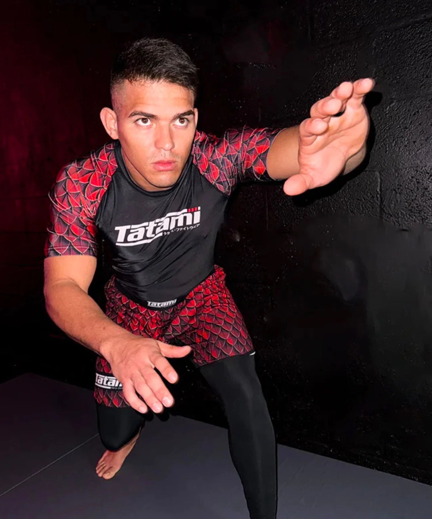 Rashguards À Manches Courtes Tatami Fightwear Recharge Dragon - Noir/Rouge - Image 6