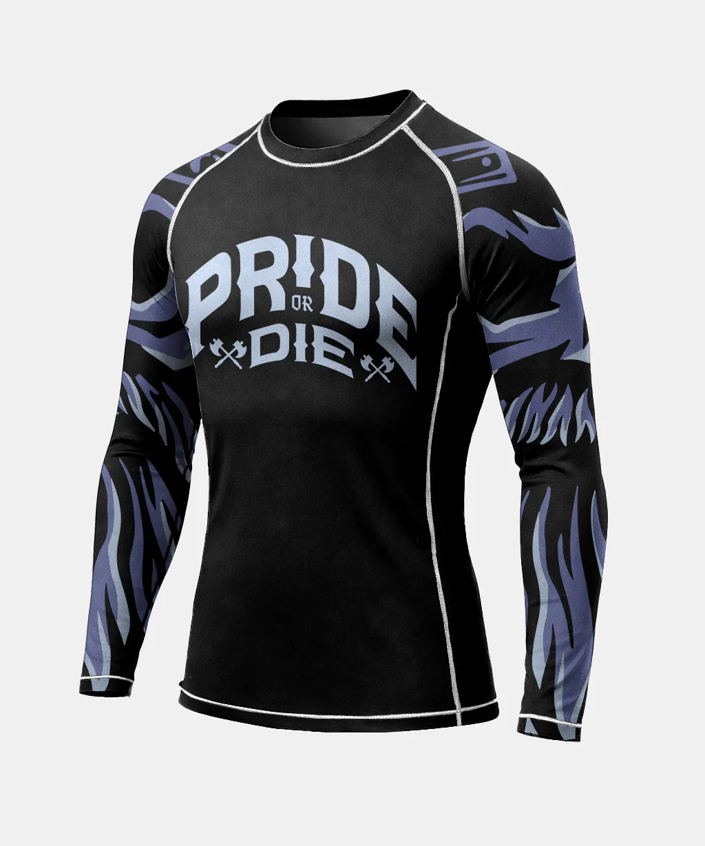 Rashguards Manches Longues Pride Or Die Brotherhood V.2 - Noir - Image 2