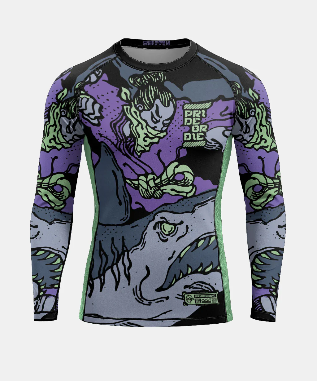 Rashguards Manches Longues Pride Or Die Dangerous Water V.2 - Noir - Image 3