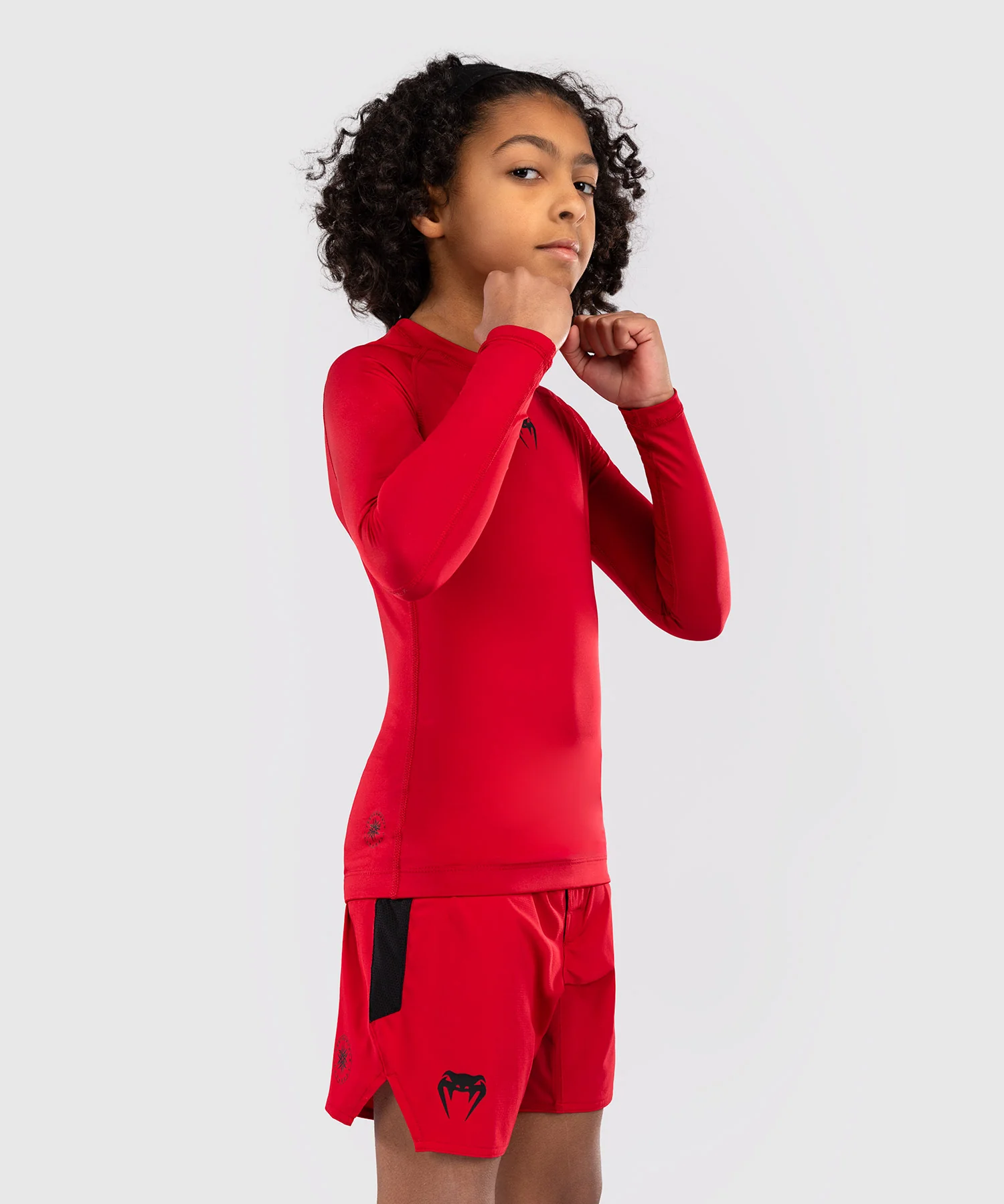 Rashguards Manches Longues pour Enfants Venum Contender - Rouge Cerise - Image 4