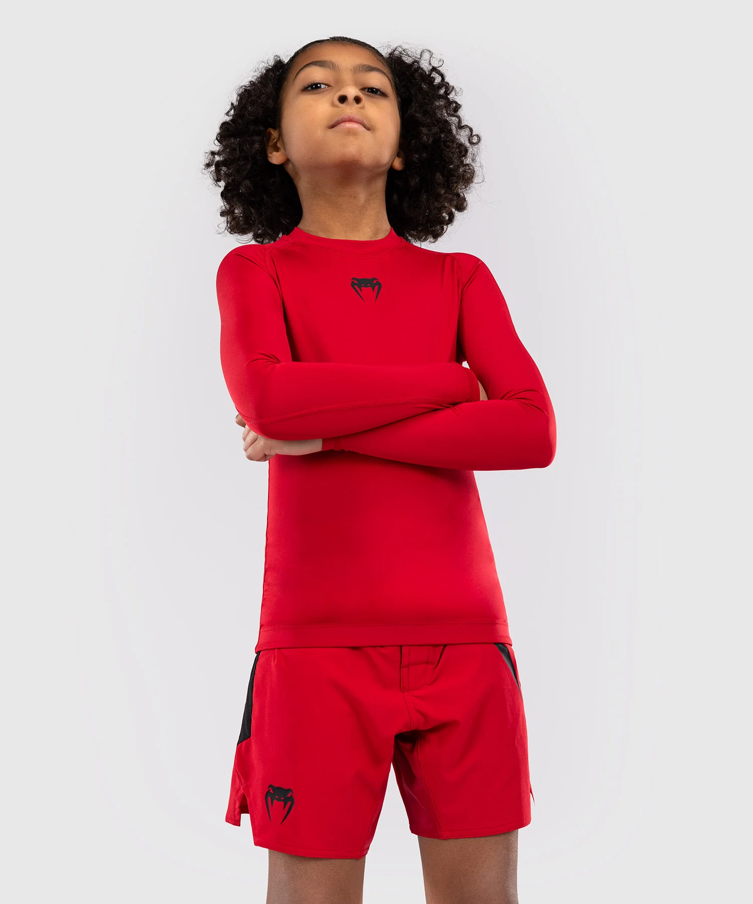 Rashguards Manches Longues pour Enfants Venum Contender - Rouge Cerise - Image 5