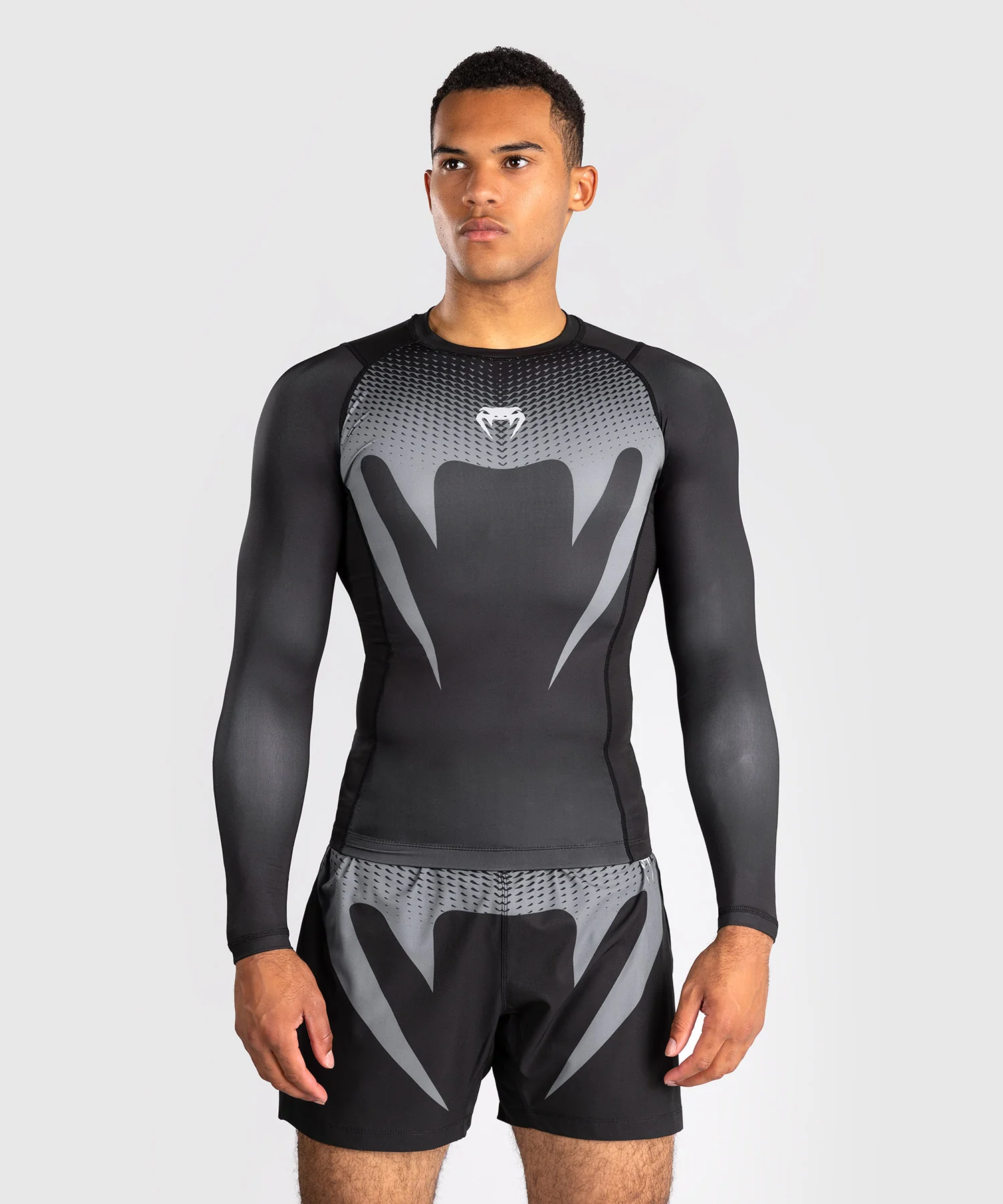 Rashguard Venum No Gi - Noir/Gris Argenté