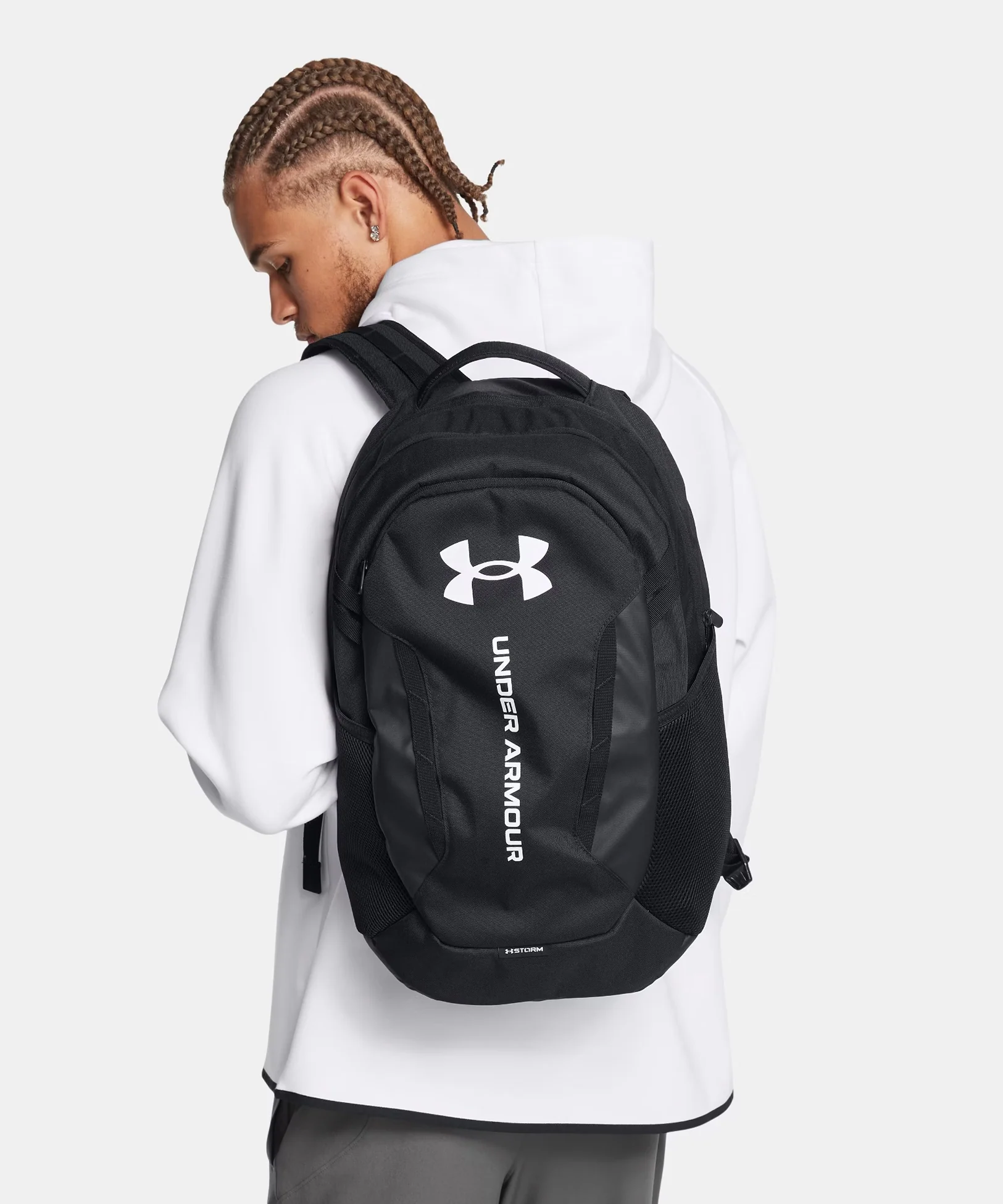 Sac À Dos Sport Under Armour Ua Hustle 6.0 - Noir/Blanc - Image 6
