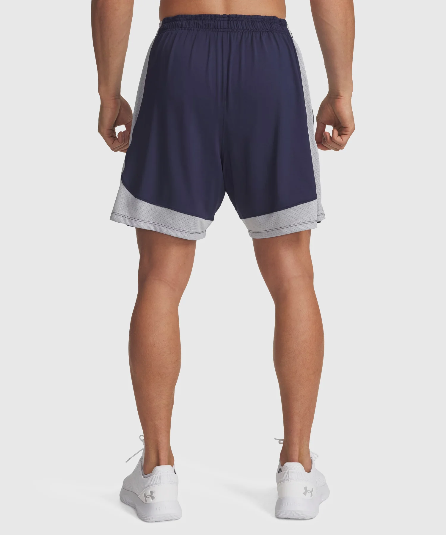 Short de MMA Under Armour 2-En-1 Tech Vent - Bleu Marine/Gris - Image 2