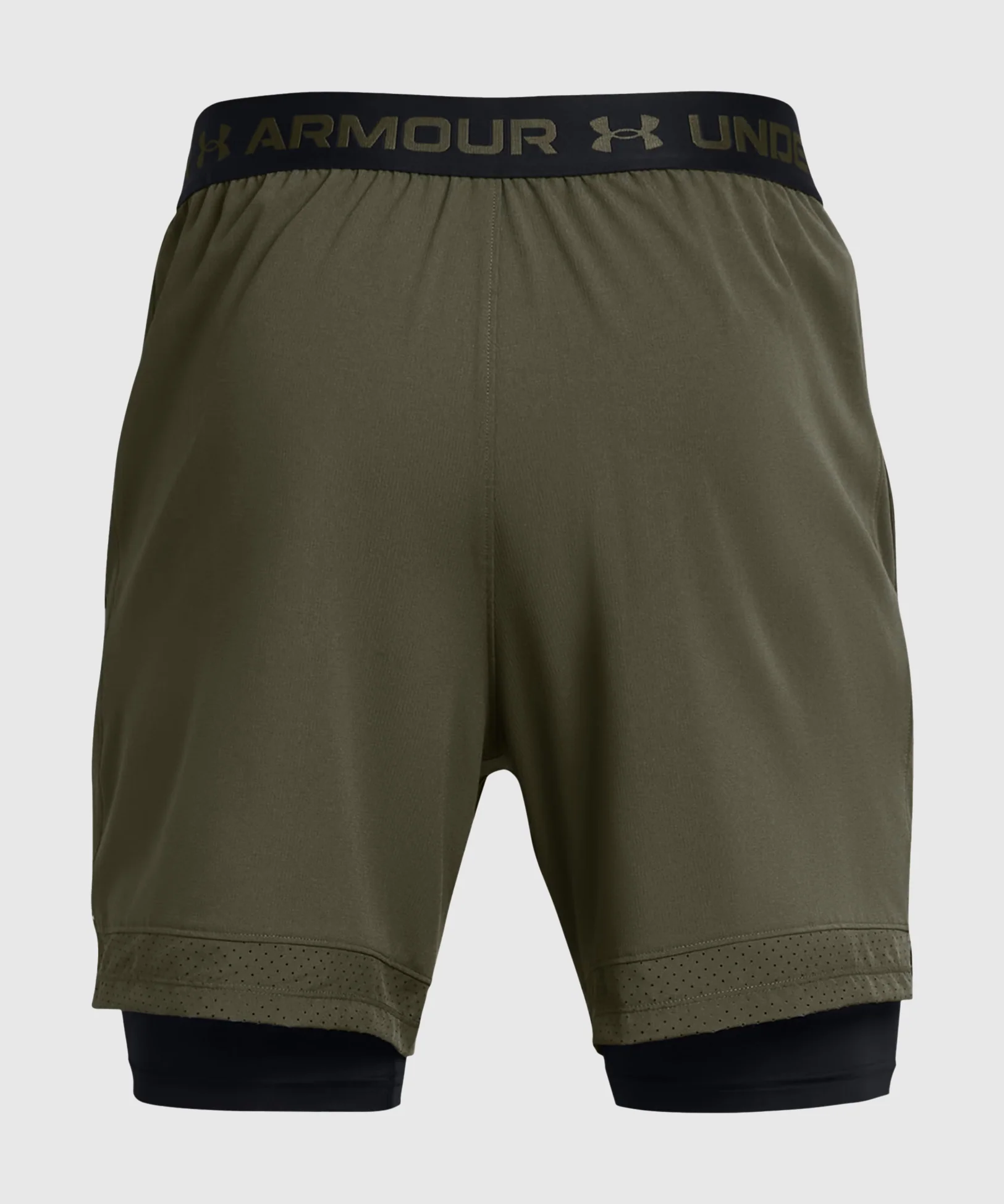 Short 2 En 1 Under Armour Ua Vanish Woven - Kaki/Noir - Image 5