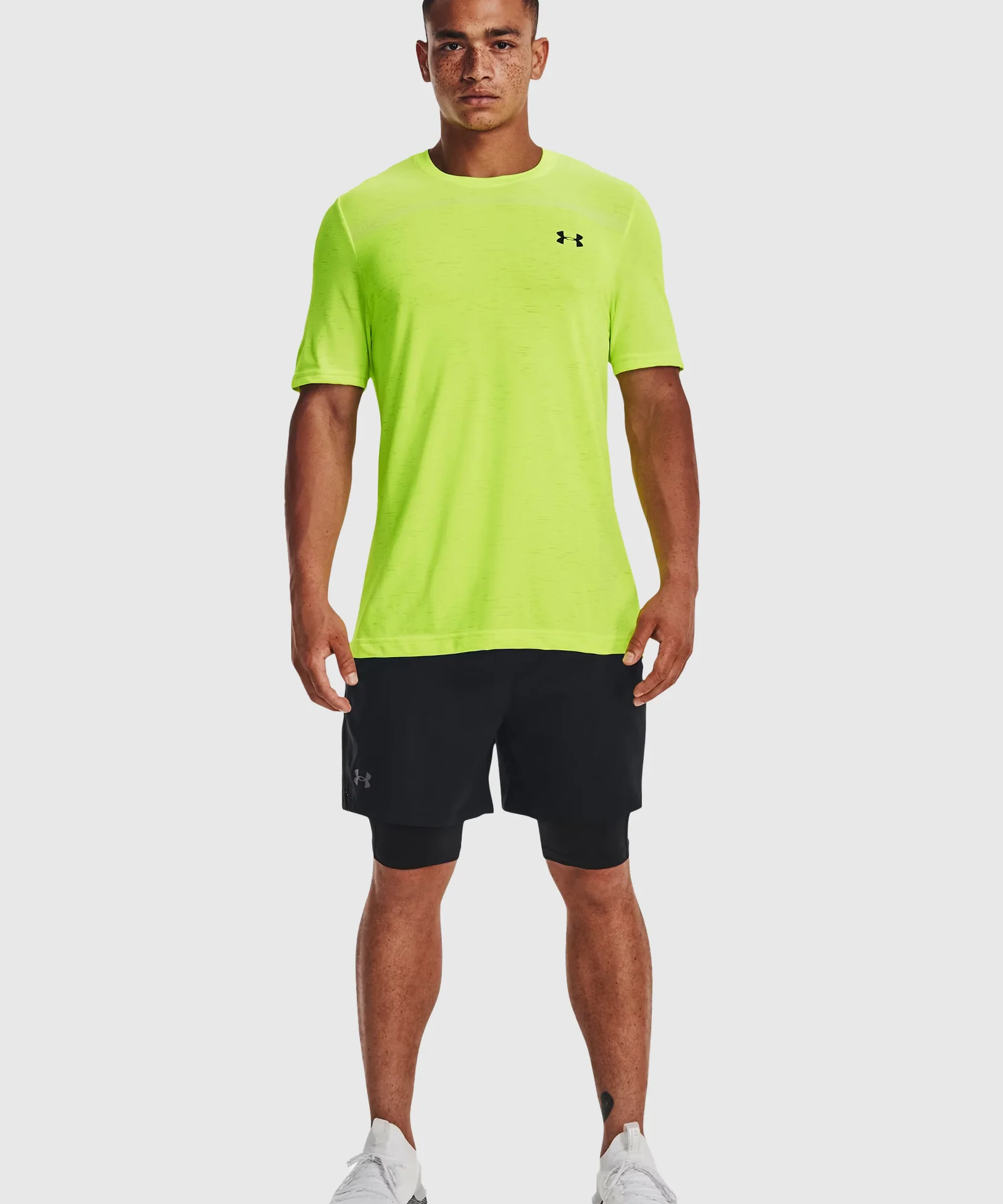 Short 2 En 1 Under Armour Ua Vanish Woven - Noir - Image 3