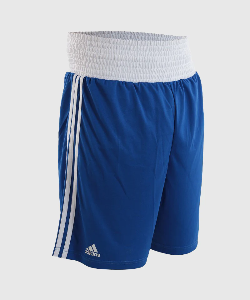 Short Boxe Anglaise Adidas - Bleu/Blanc