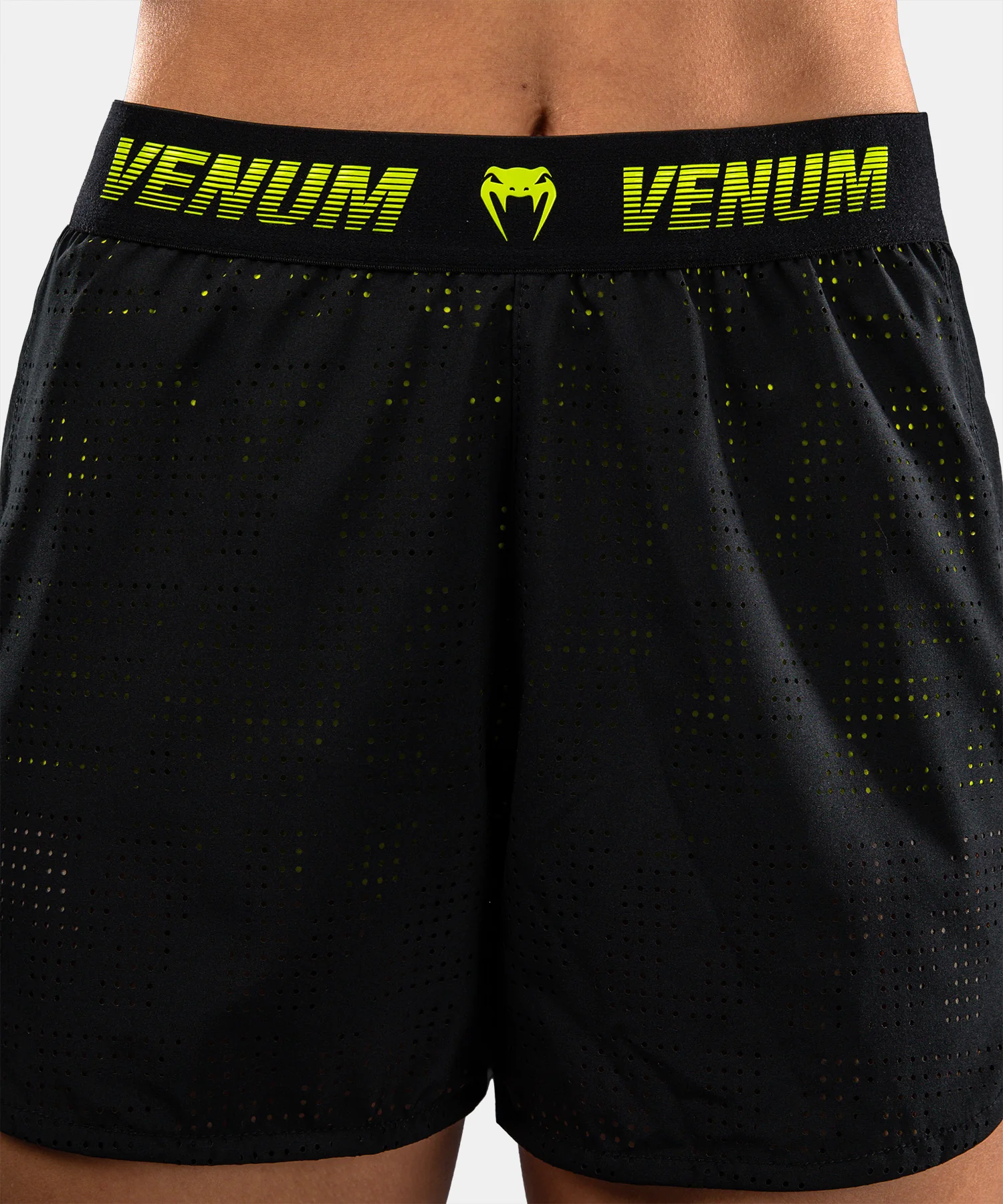 Short d’Entraînement Venum Lazer Pour Femme - Noir/Jaune - Image 4