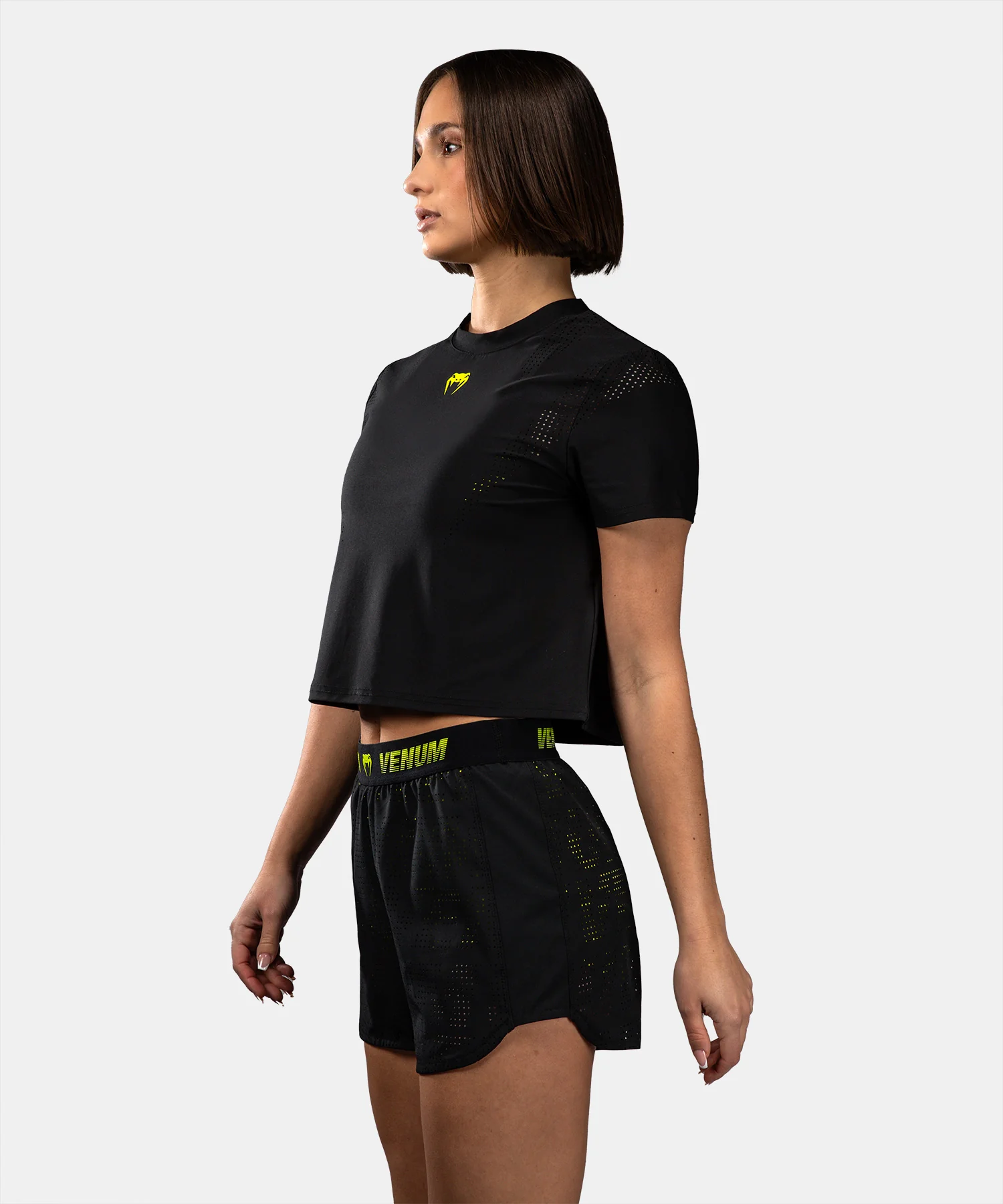 Short d’Entraînement Venum Lazer Pour Femme - Noir/Jaune - Image 7