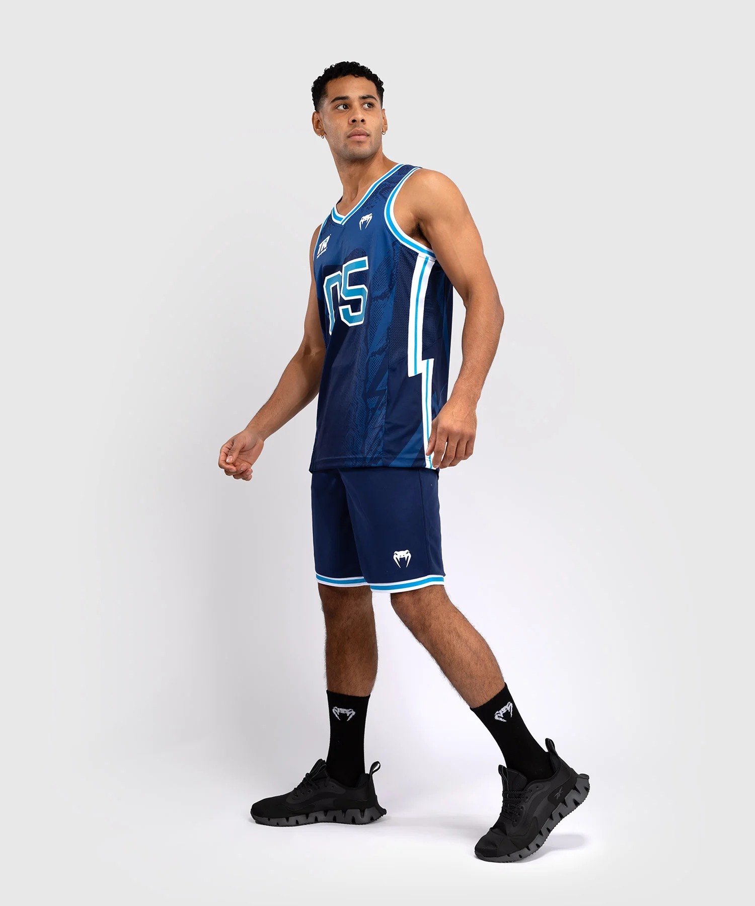 Short de Basket Venum x Top Rank Original pour Hommes - Bleu Marine - Image 4