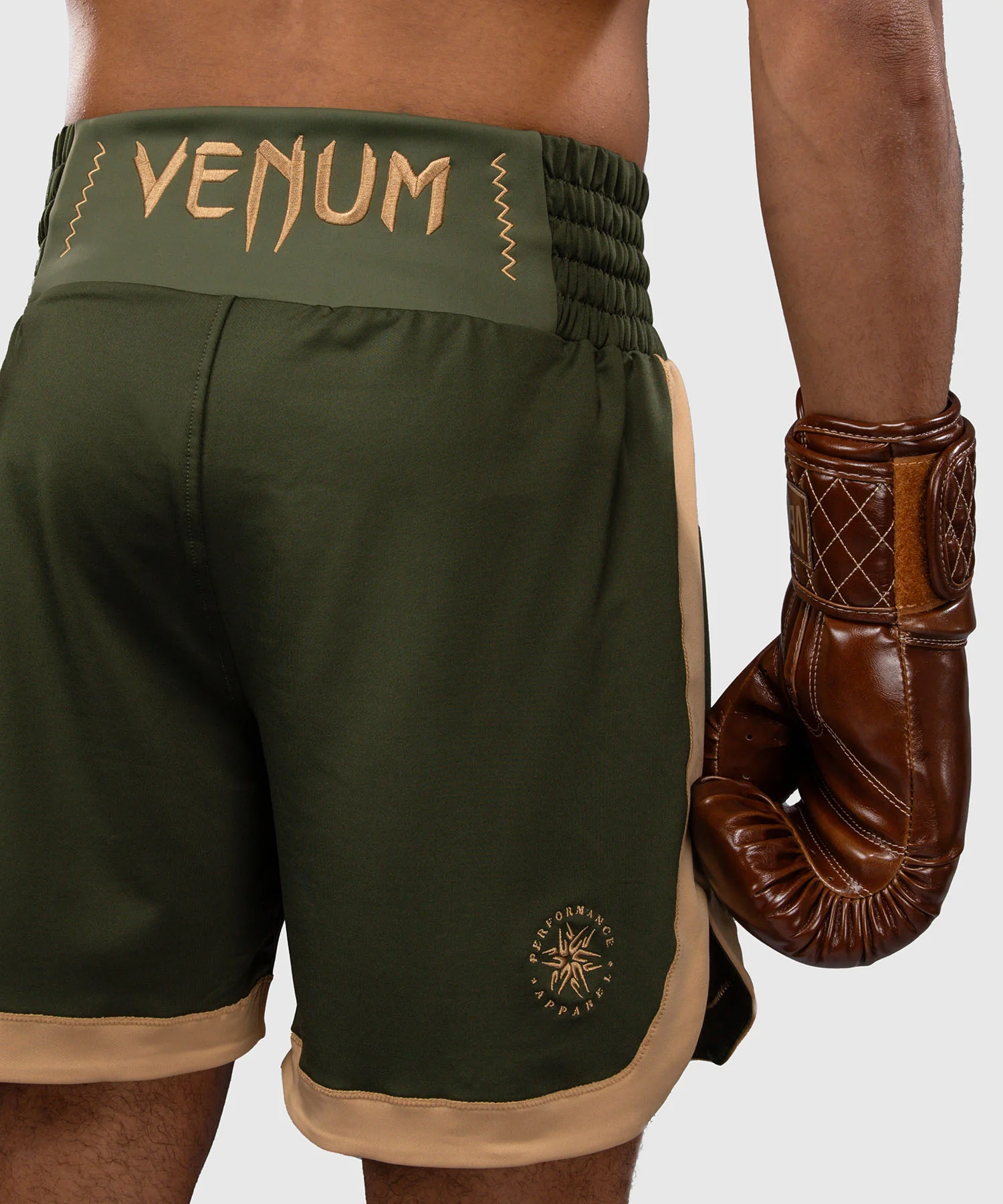 Short de boxe Venum Classic - Vert Militaire/Sable - Image 6