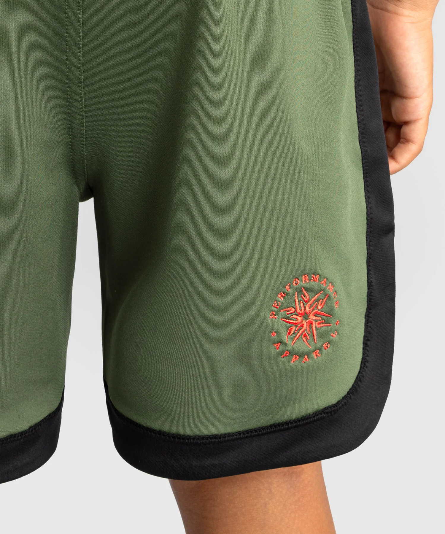 Short de Boxe pour Enfants Venum Classic - Vert militaire/Orange - Image 5