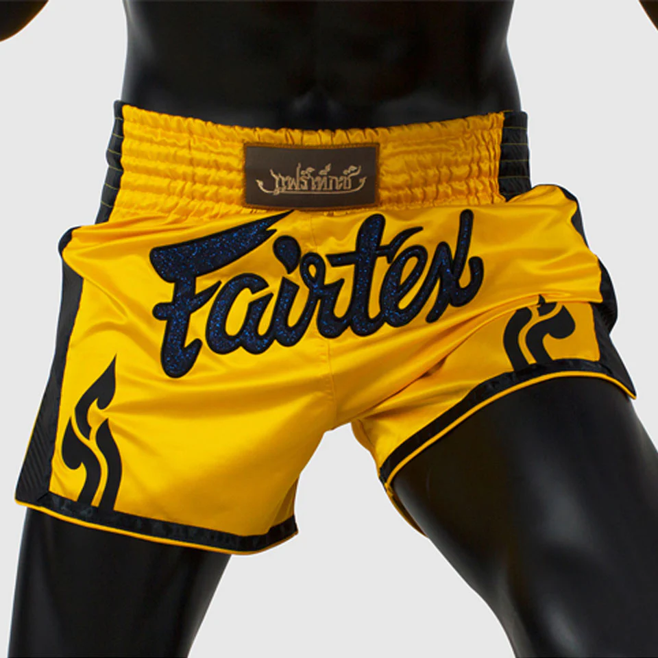 Short de boxe thaï Fairtex - Jaune - Image 3