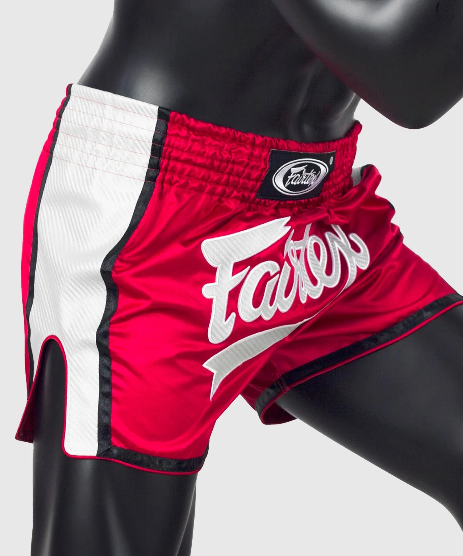 Short de boxe thaï Fairtex - Rouge/Blanc - Image 4