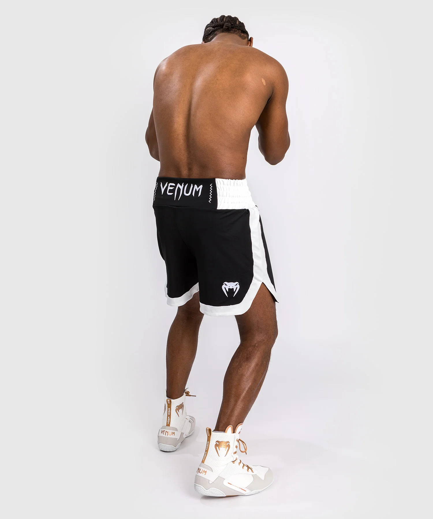 Short de boxe Venum Classic - Noir/Blanc - Image 3