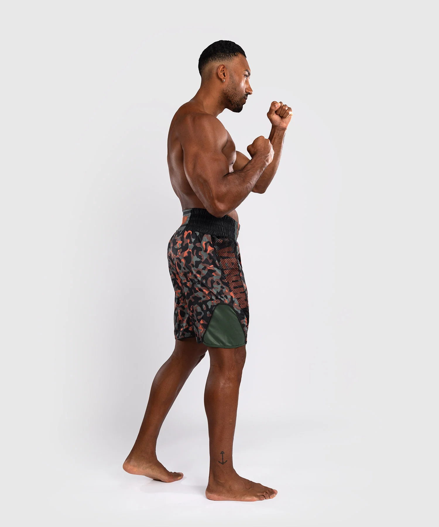 Short de boxe Venum Jungle Ops - Kaki/Orange - Image 4