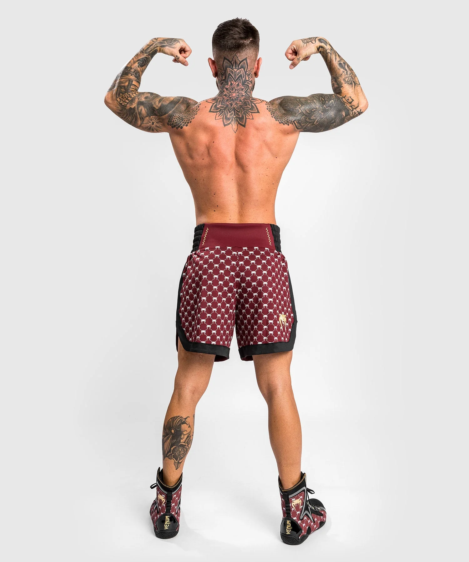 Short de Boxe Venum Monogram - Noir/Bordeaux - Image 4