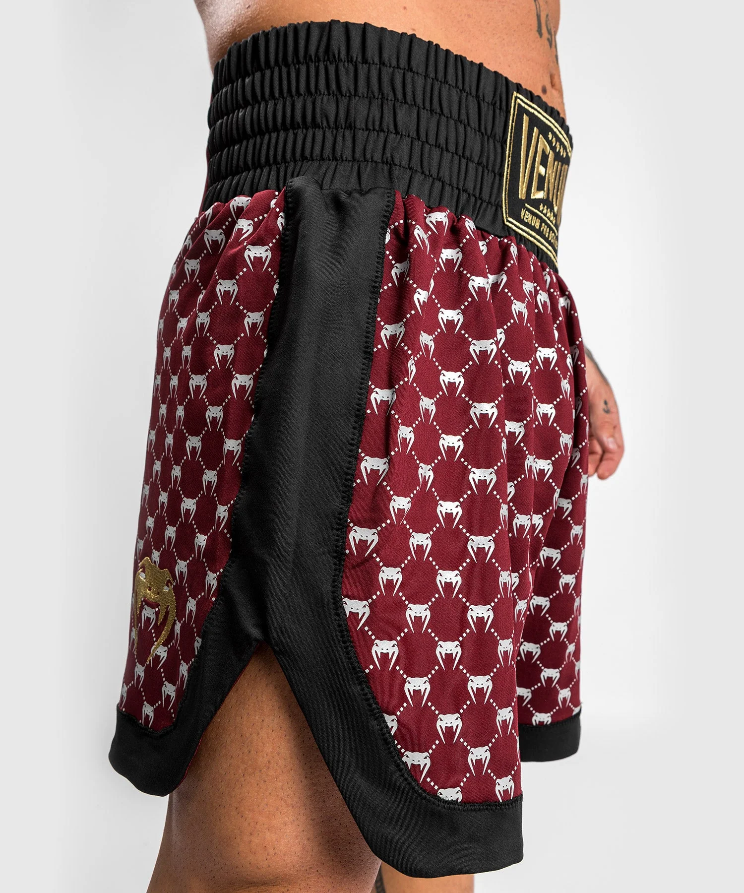 Short de Boxe Venum Monogram - Noir/Bordeaux - Image 7