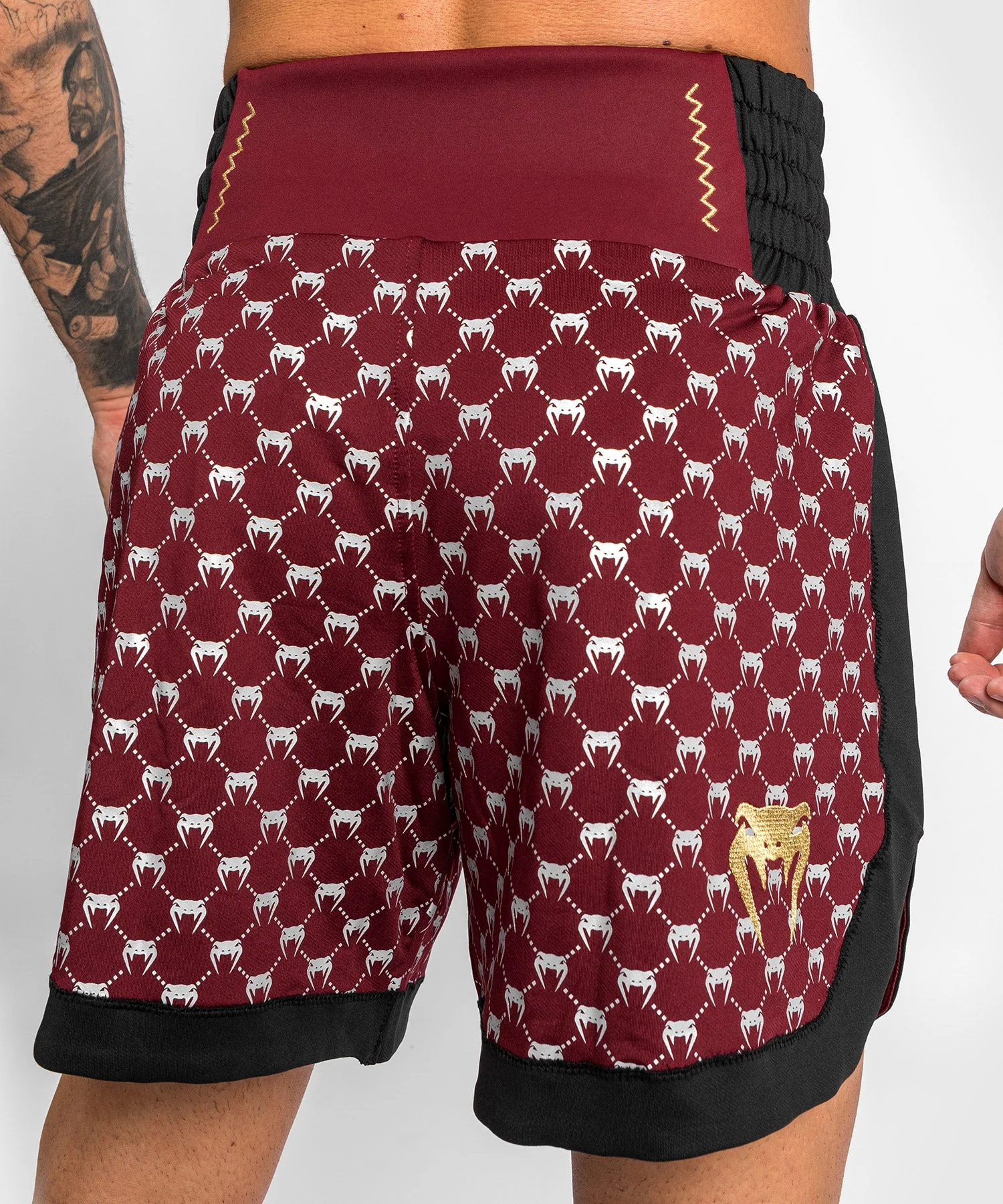 Short de Boxe Venum Monogram - Noir/Bordeaux - Image 8