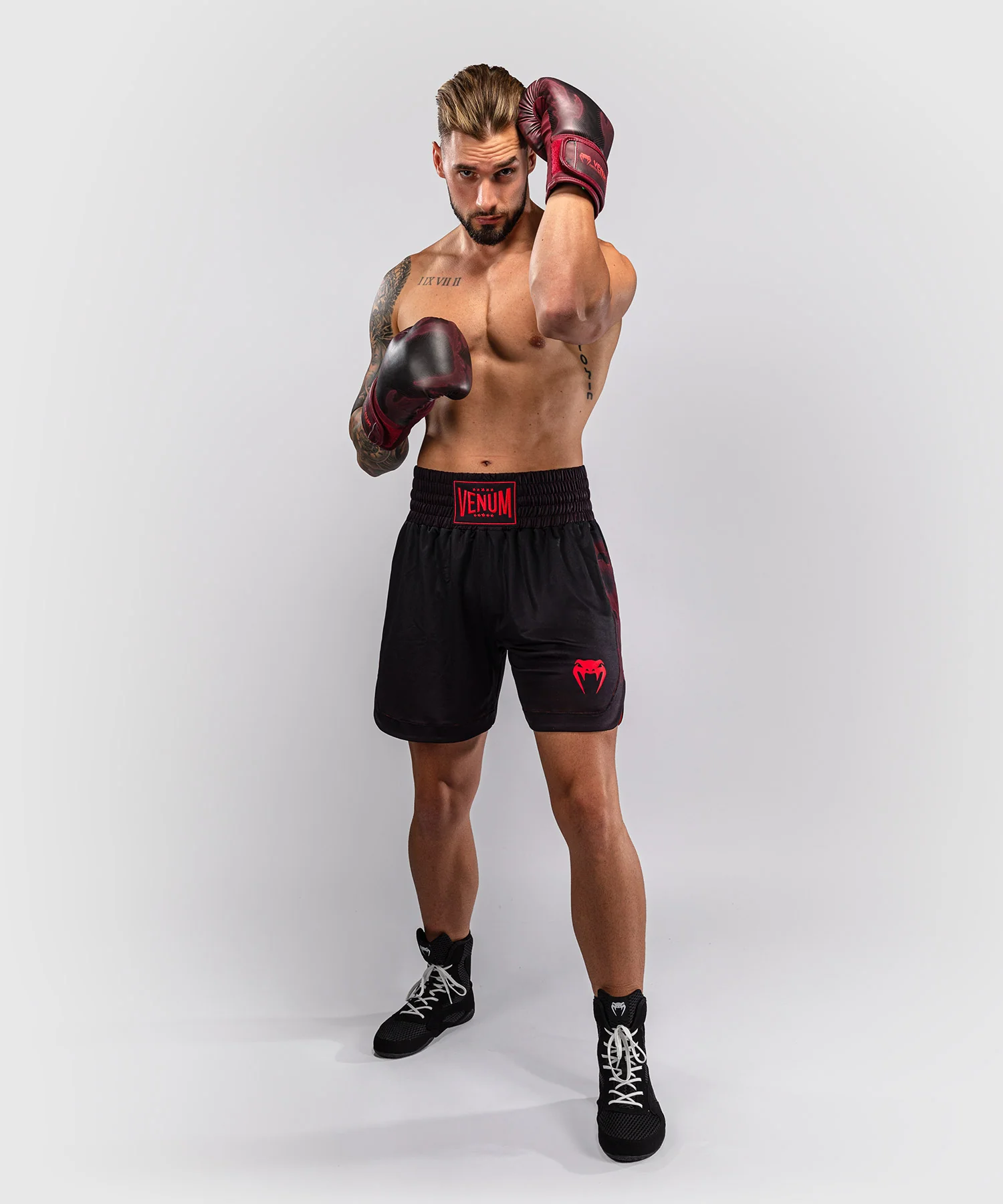 Short de Boxe Venum Spectre – Noir/Rouge - Image 2