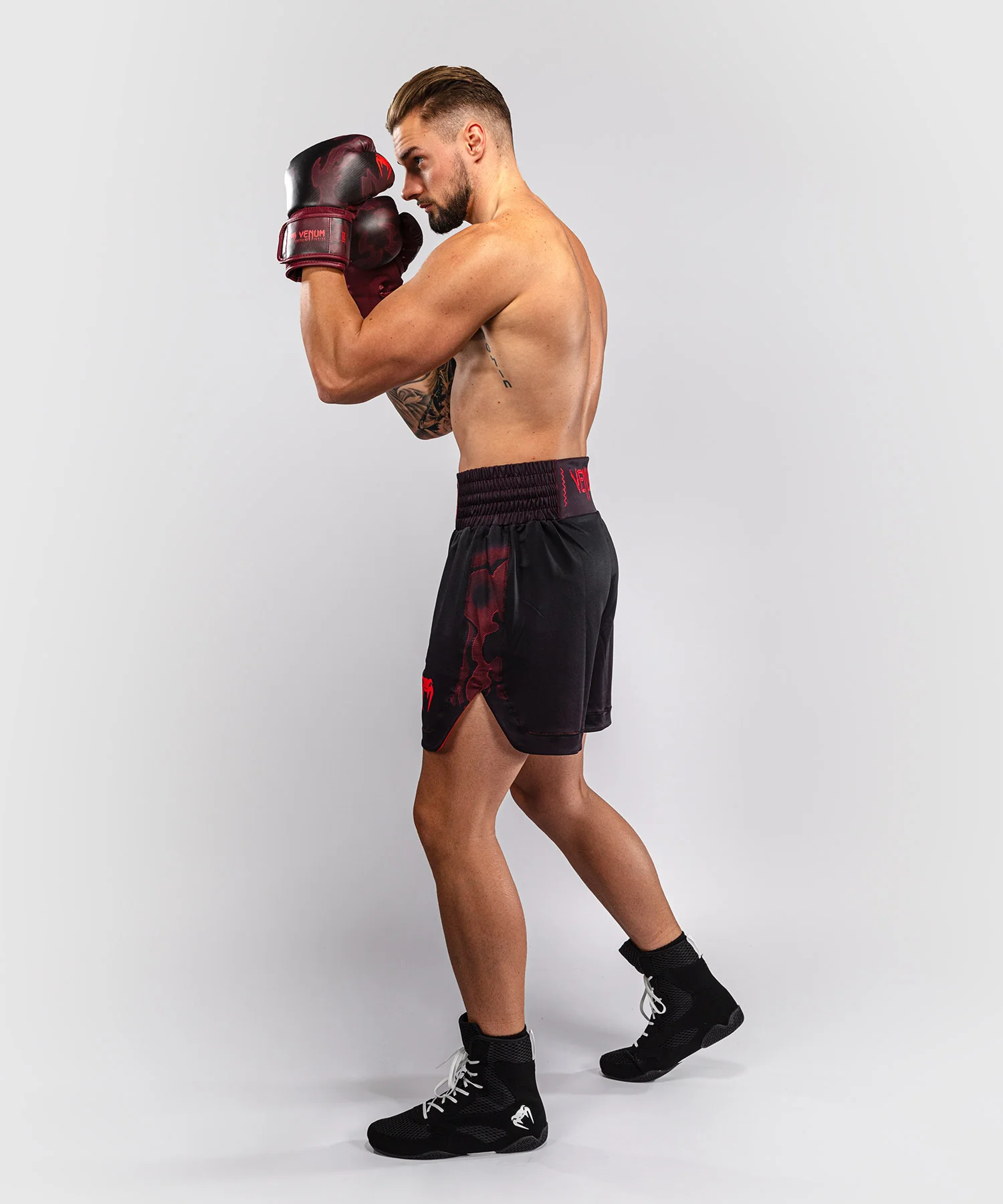 Short de Boxe Venum Spectre – Noir/Rouge - Image 3