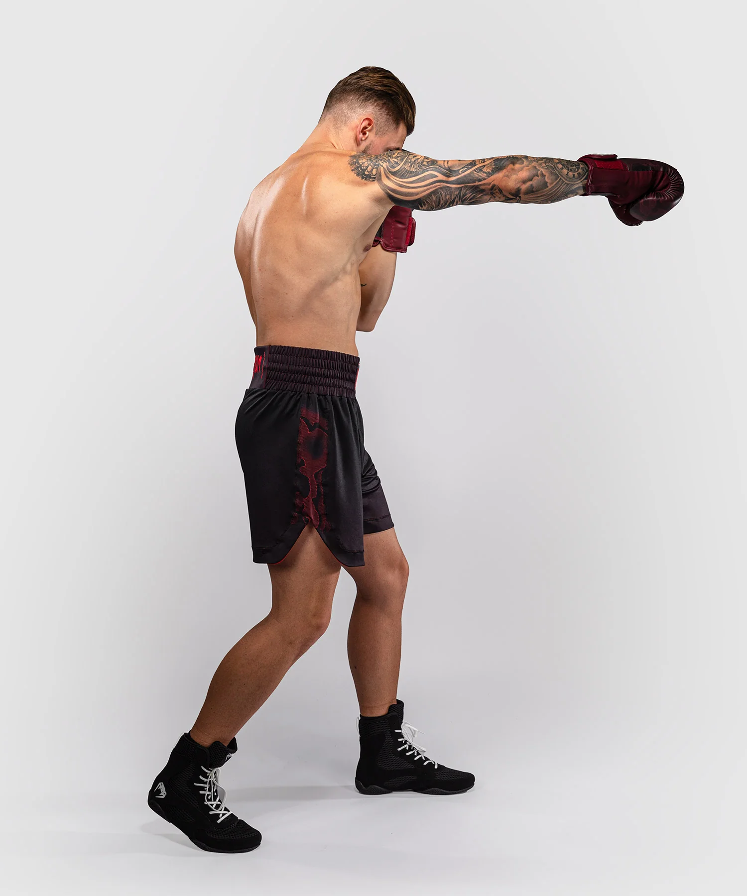 Short de Boxe Venum Spectre – Noir/Rouge - Image 4