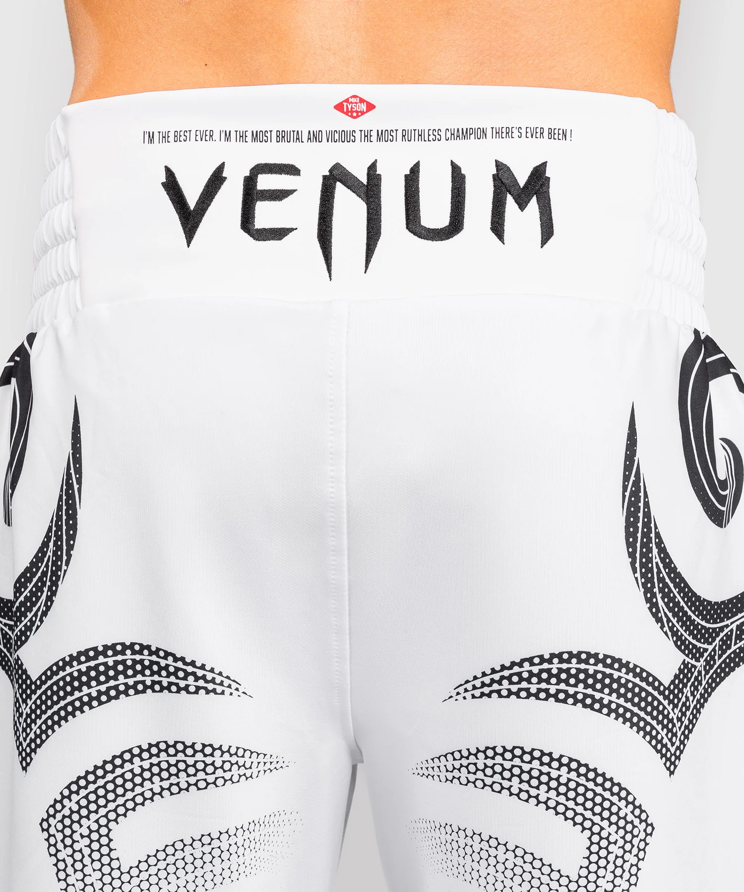 Short de Boxe Venum x Mike Tyson Tiger - Blanc Optique/Noir Profond - Image 7