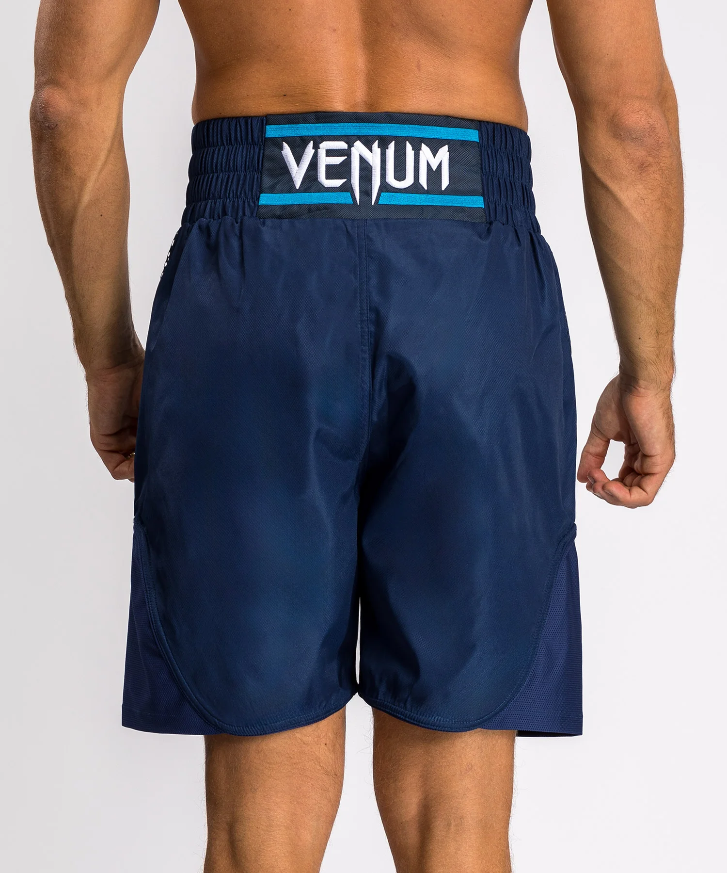 Short de Boxe Venum x Top Rank Original pour Hommes - Bleu Marine - Image 4