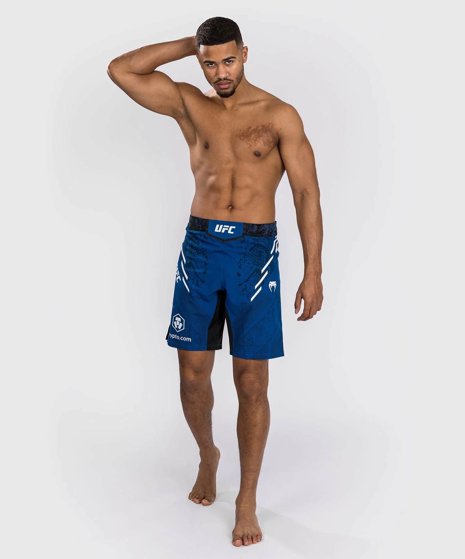 Shorts de combat Coupe longue pour Hommes UFC Adrenaline by Venum Authentic Fight Night - Bleu - Image 4