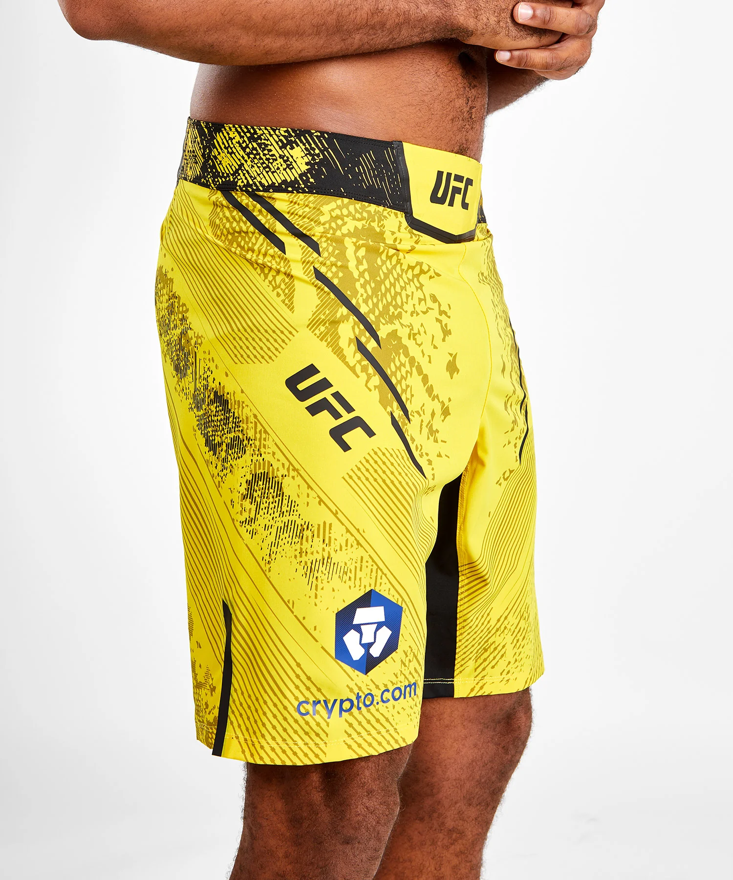 Short de combat Coupe longue pour Hommes UFC Adrenaline by Venum Authentic Fight Night - Jaune - Image 2