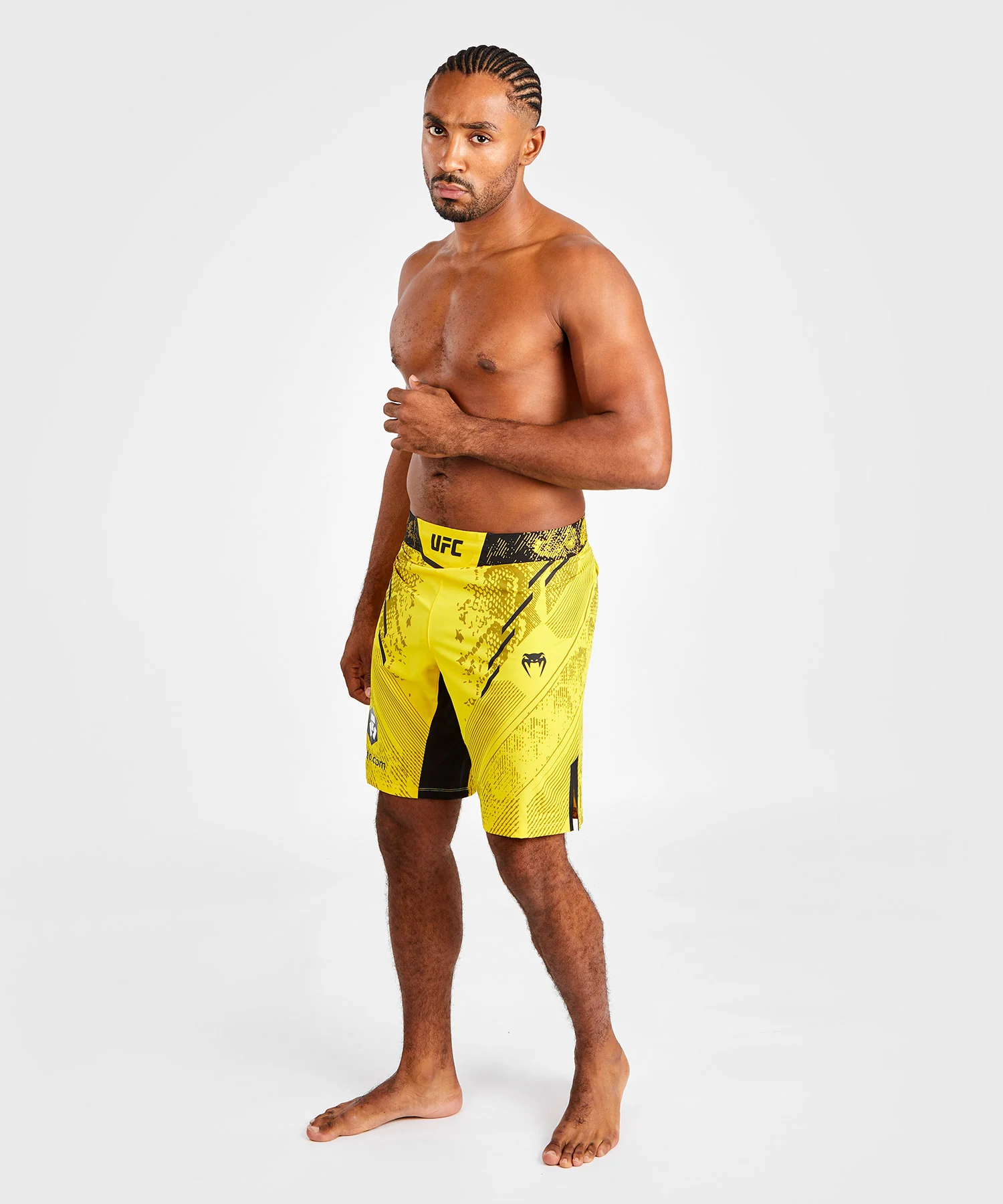 Short de combat Coupe longue pour Hommes UFC Adrenaline by Venum Authentic Fight Night - Jaune - Image 6