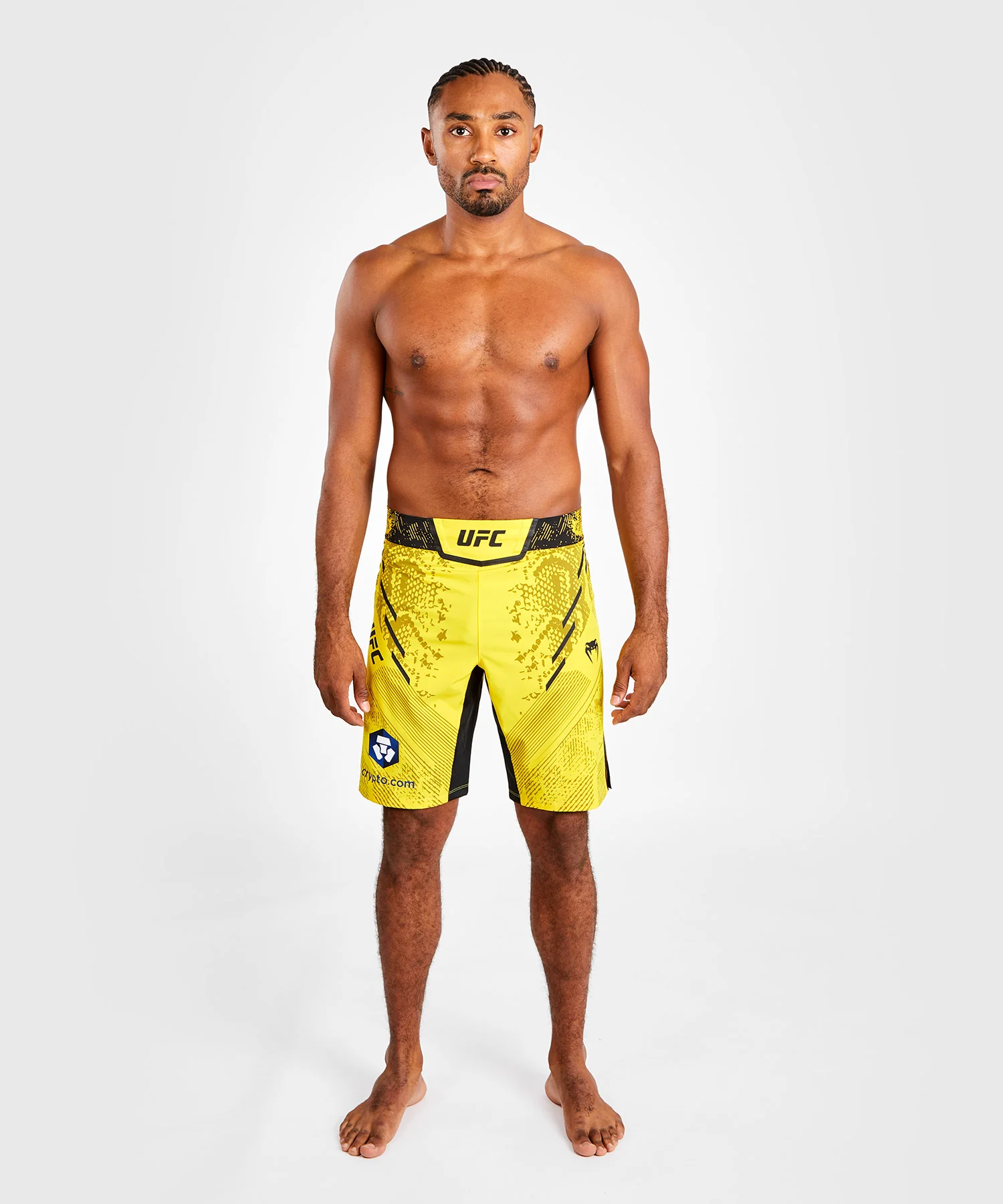 Short de combat Coupe longue pour Hommes UFC Adrenaline by Venum Authentic Fight Night - Jaune - Image 7