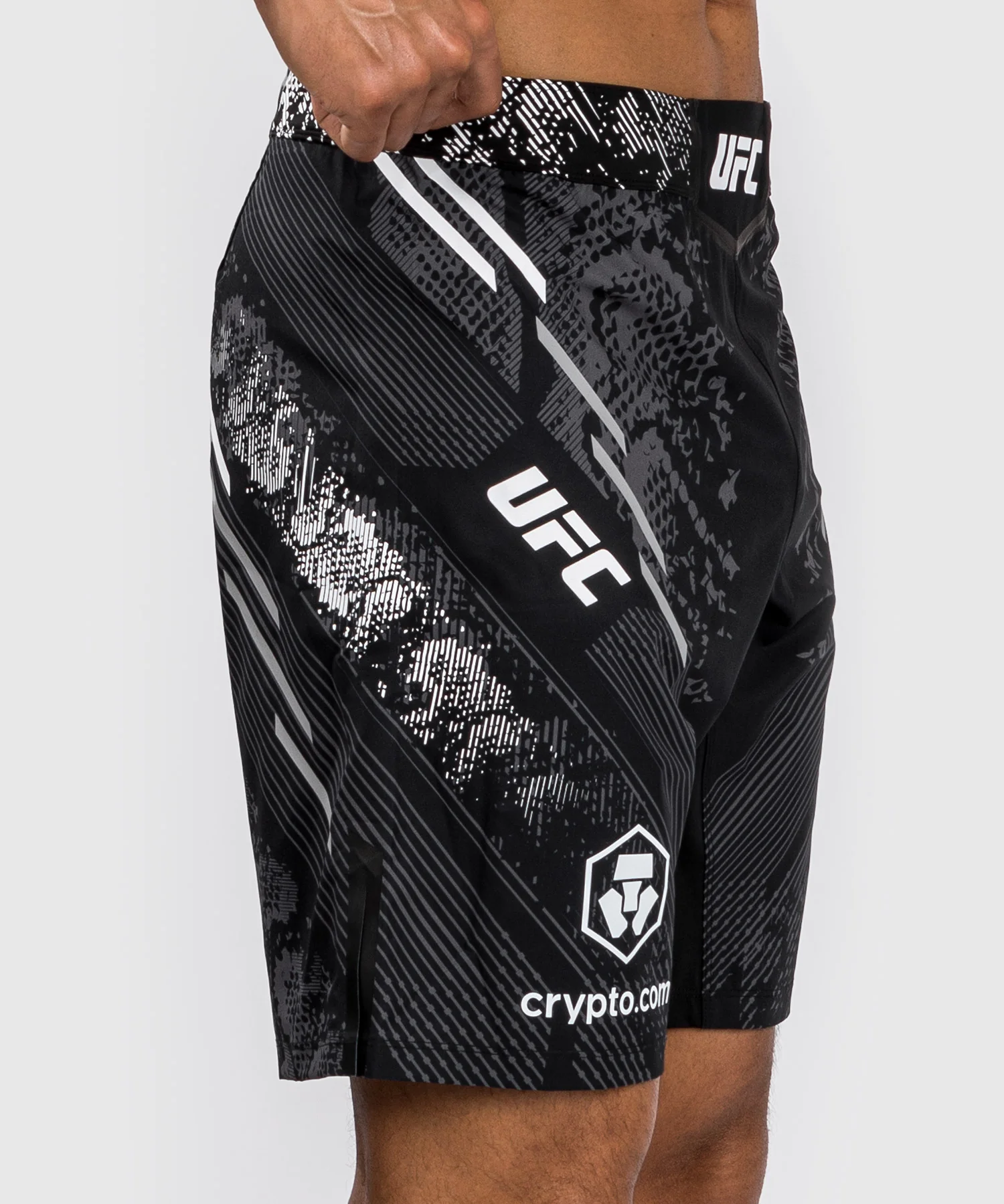 Shorts de combat Coupe longue pour Hommes UFC Adrenaline by Venum Authentic Fight Night - Noir - Image 6