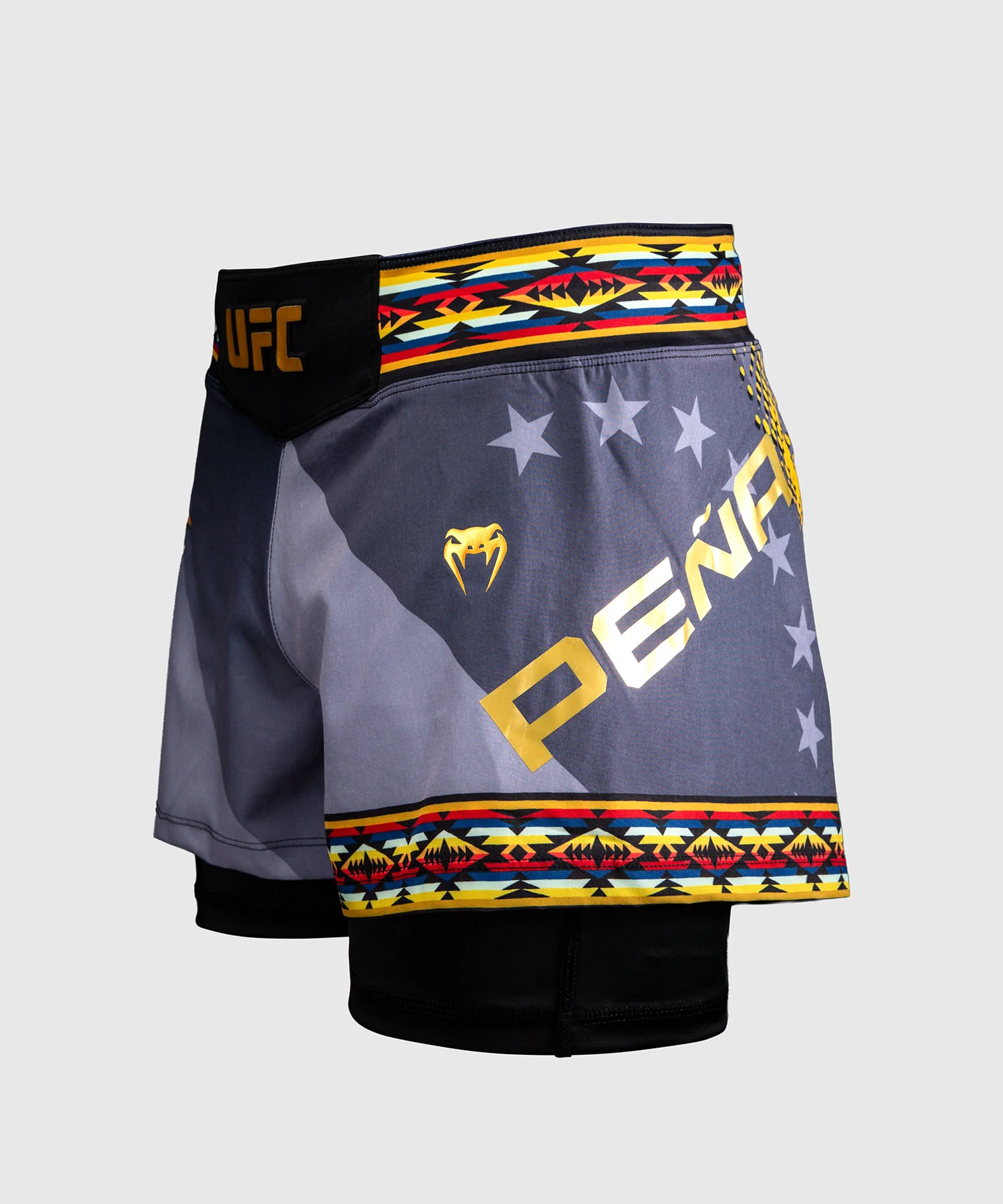 Short de combat court pour femmes UFC Unrivaled by Venum Julianna Peña - Noir