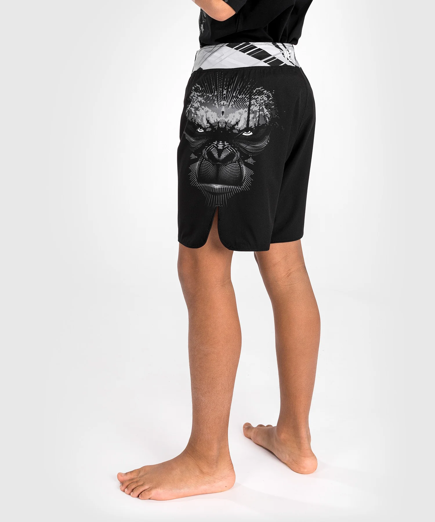 Short de combat Kids Venum Gorilla Jungle  - Noir/Blanc - Image 2