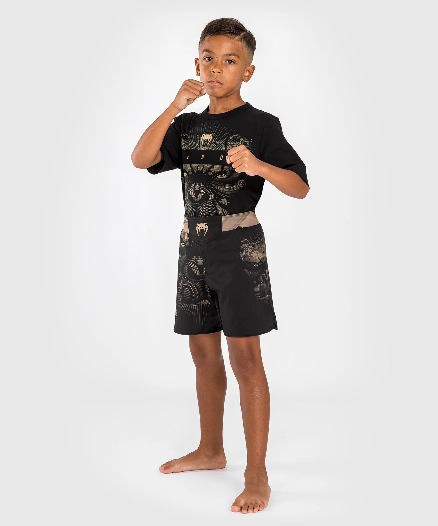 Short de Combat pour Enfants Venum Gorilla Jungle - Noir/Sable - Image 2
