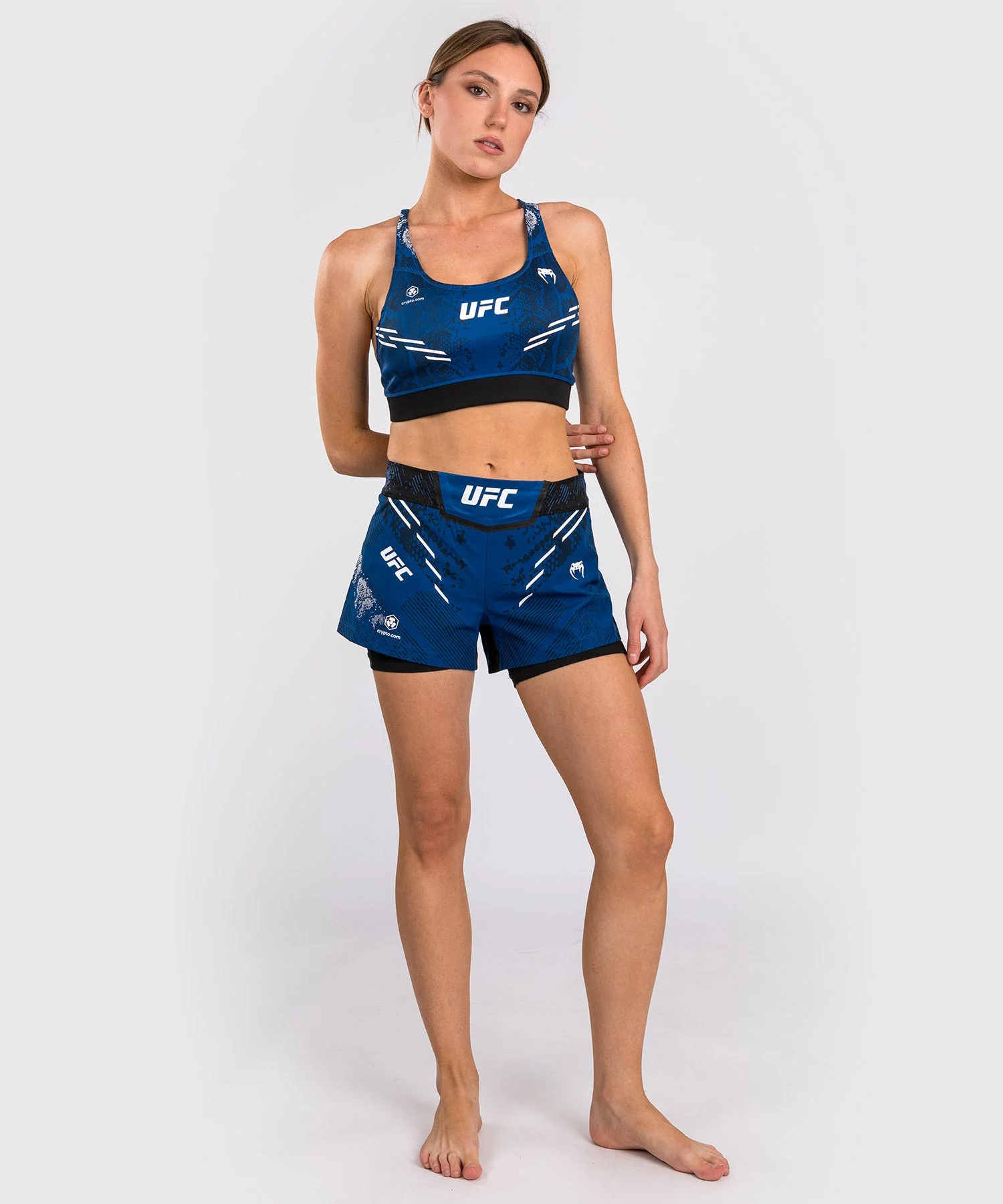 Short de Combat pour Femmes UFC Adrenaline by Venum Authentic Fight Night - Bleu - Image 8