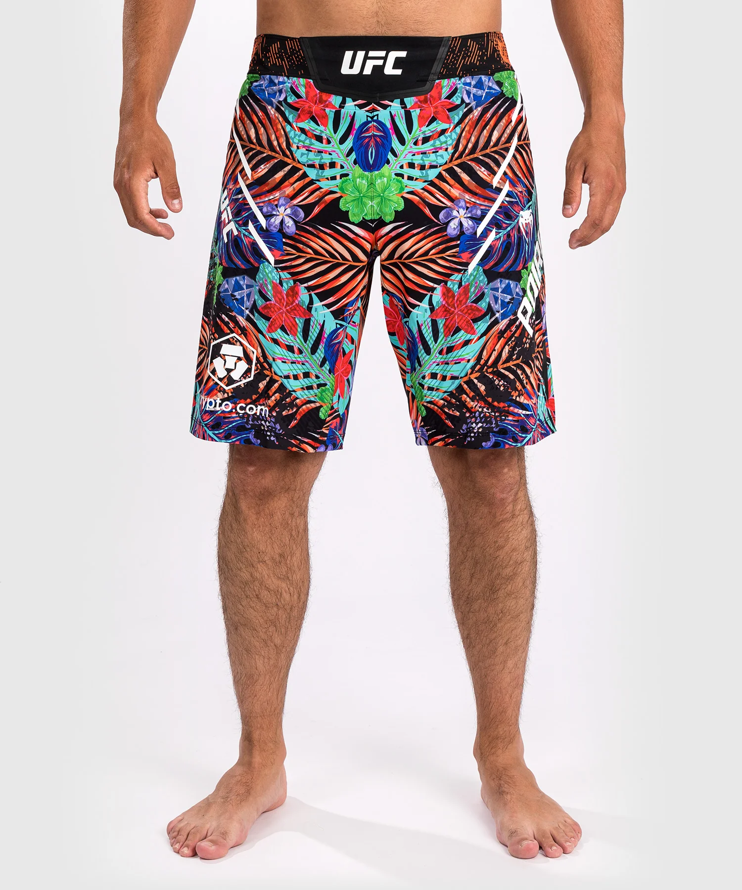 Short de Combat coupe longue pour Hommes UFC Unrivaled by Venum Dustin Poirier - Bleu - Image 2