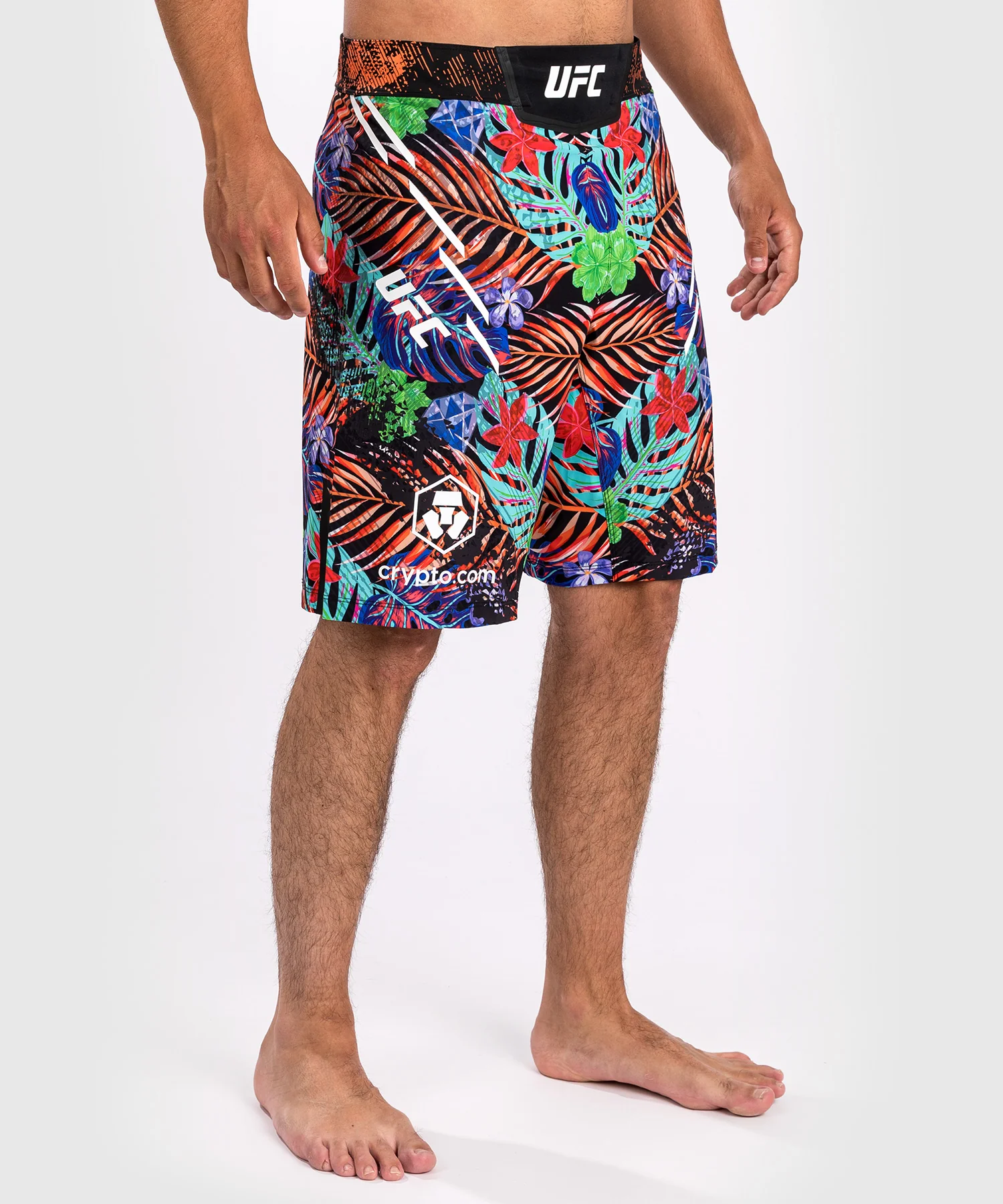 Short de Combat coupe longue pour Hommes UFC Unrivaled by Venum Dustin Poirier - Bleu - Image 3