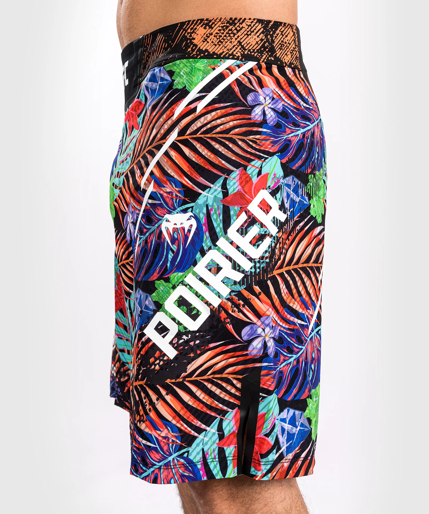 Short de Combat coupe longue pour Hommes UFC Unrivaled by Venum Dustin Poirier - Bleu - Image 5