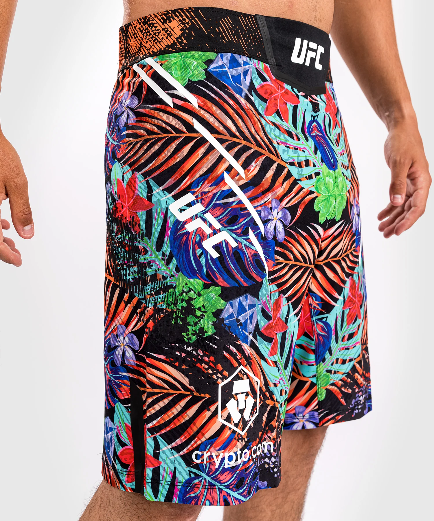 Short de Combat coupe longue pour Hommes UFC Unrivaled by Venum Dustin Poirier - Bleu - Image 7