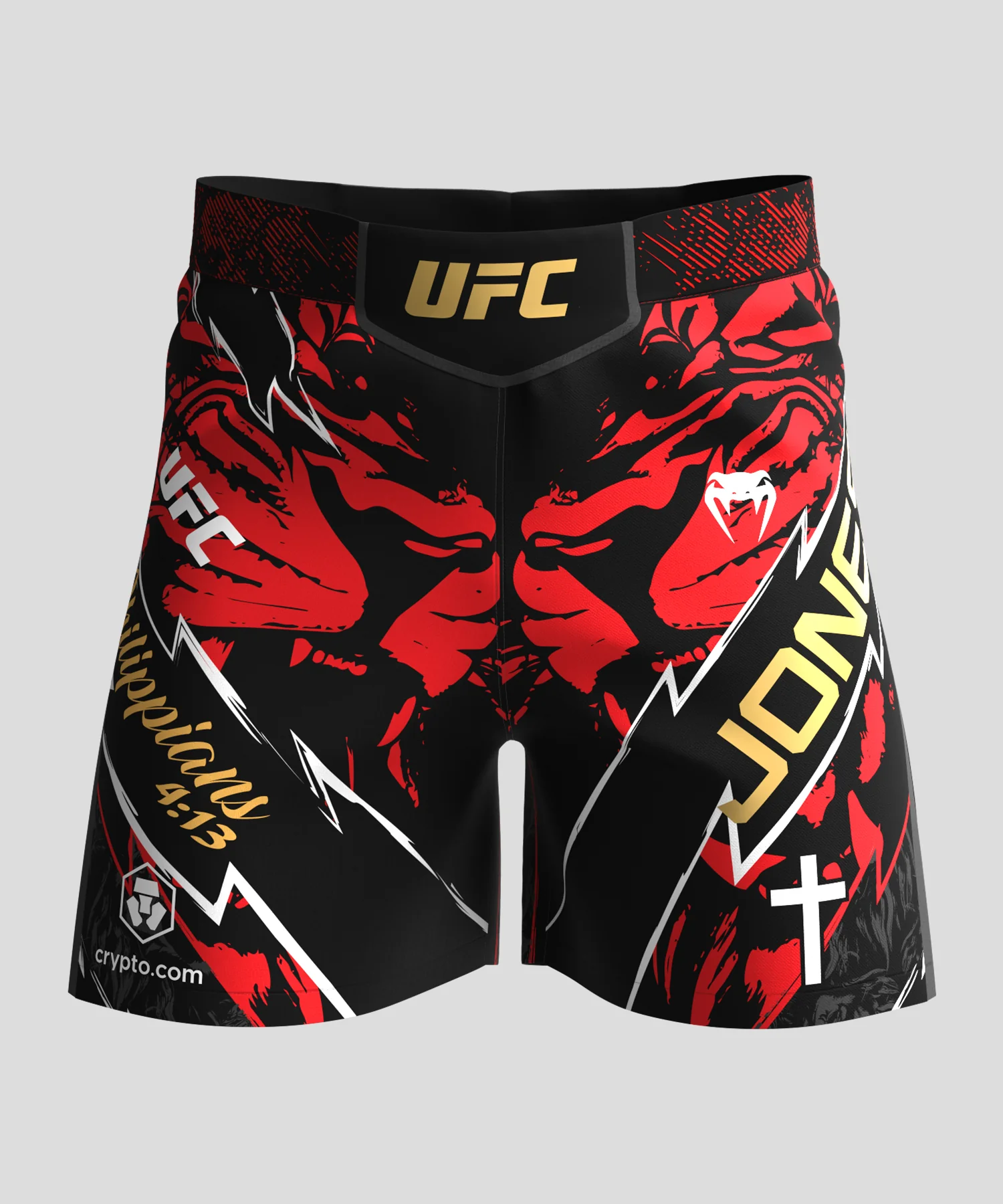 Short de combat pour Hommes UFC Unrivaled by Venum Jon Jones - Rouge - Image 4