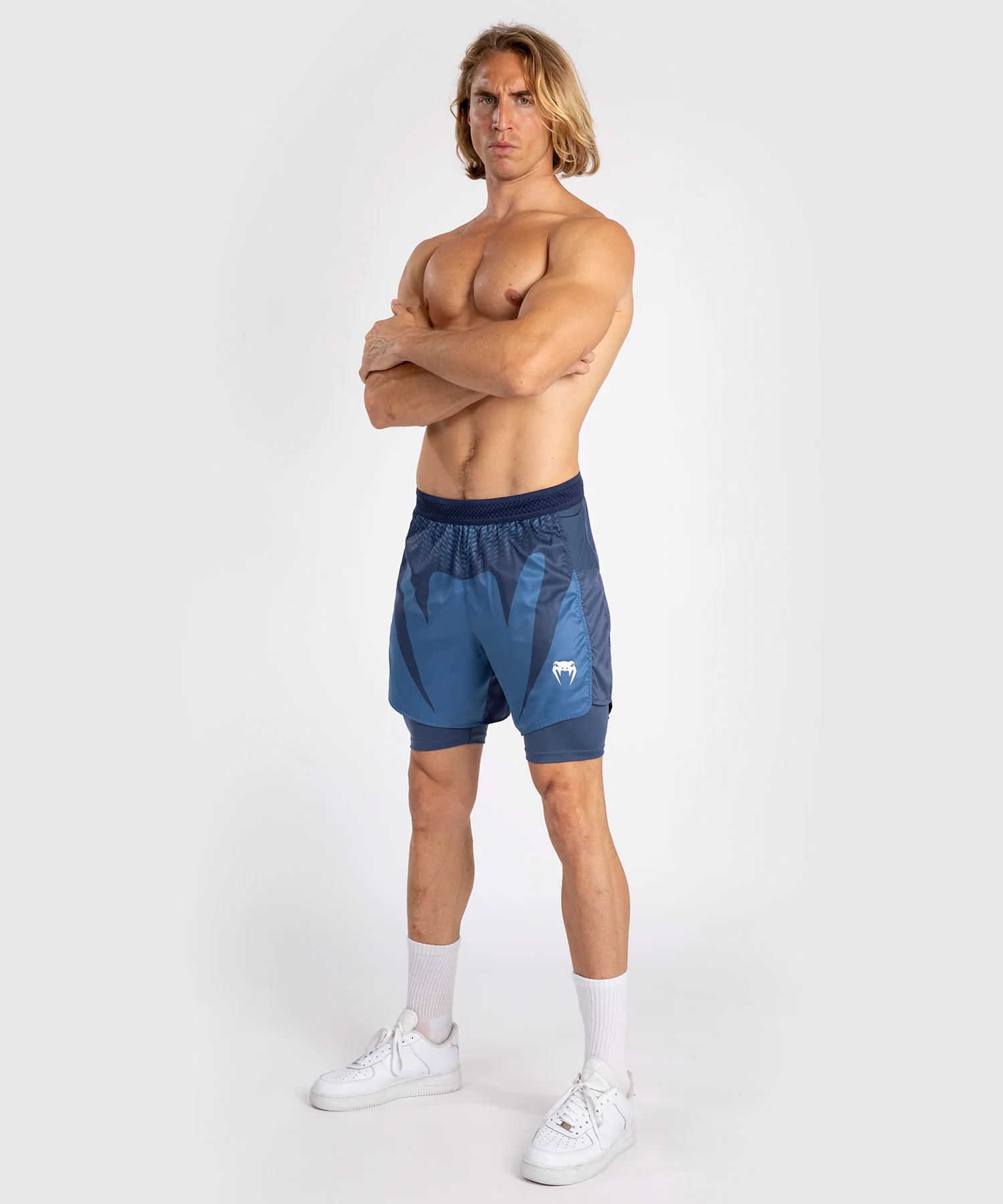 Short de Combat Pour Hommes Venum Attack - Bleu Marine - Image 4