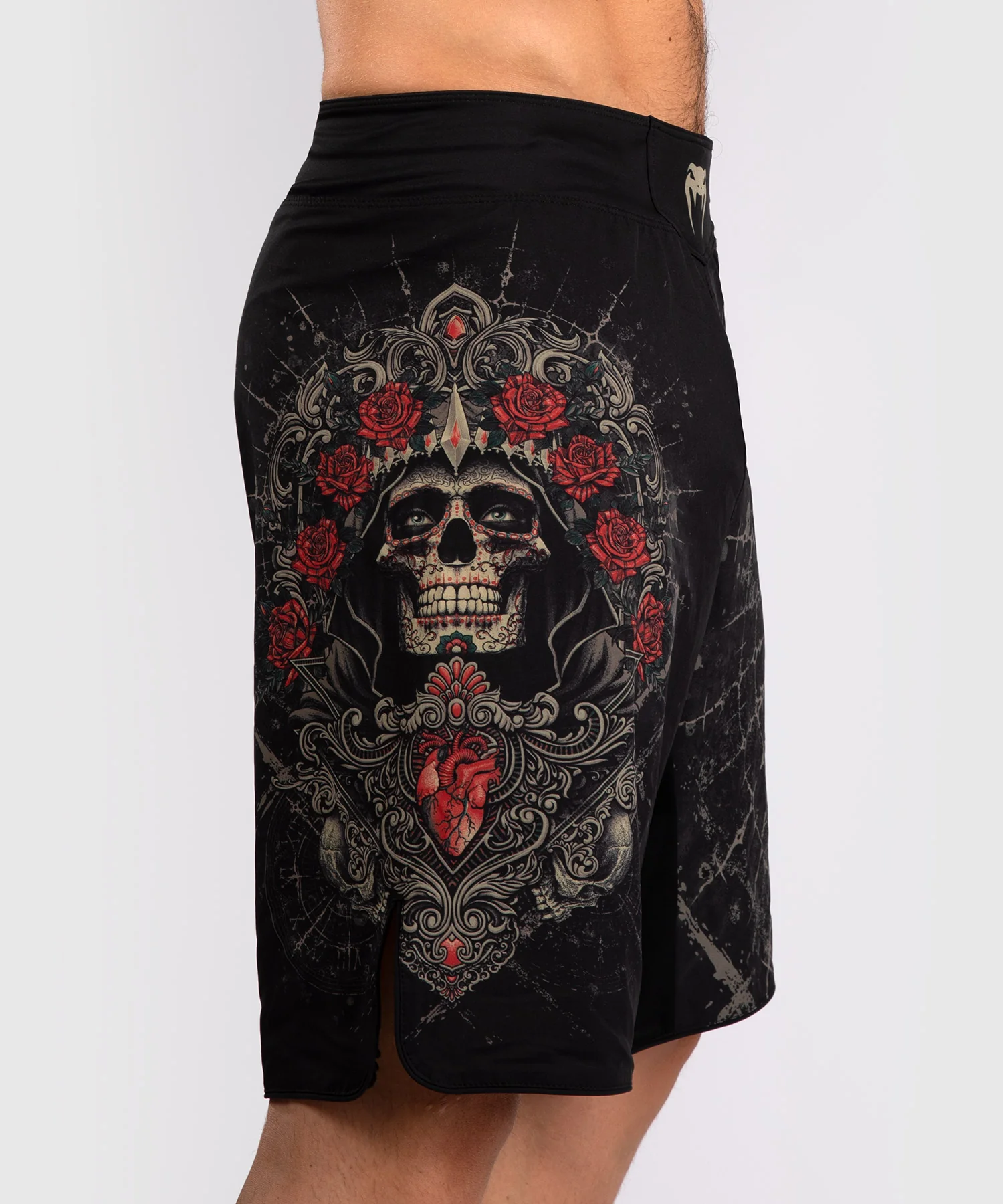 Short de Combat pour Hommes Venum Santa Muerte 5.0 - Noir Profond/Or - Image 7