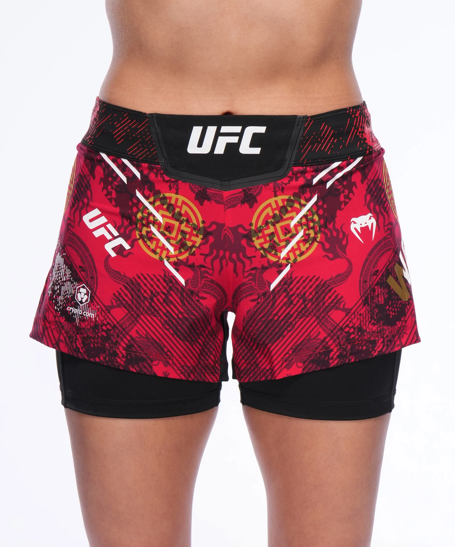 Short de Combat pour Femmes UFC Unrivaled by Venum Zhang Weili - Rouge - Image 2