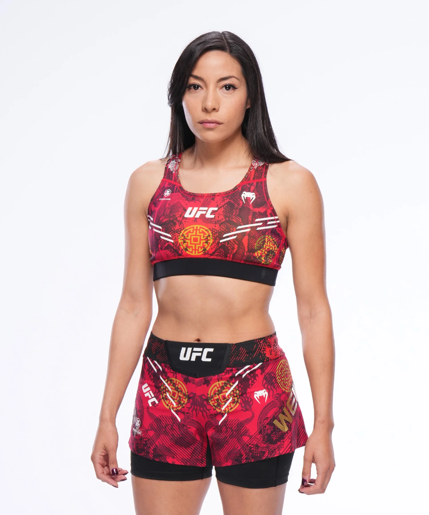Short de Combat pour Femmes UFC Unrivaled by Venum Zhang Weili - Rouge - Image 3