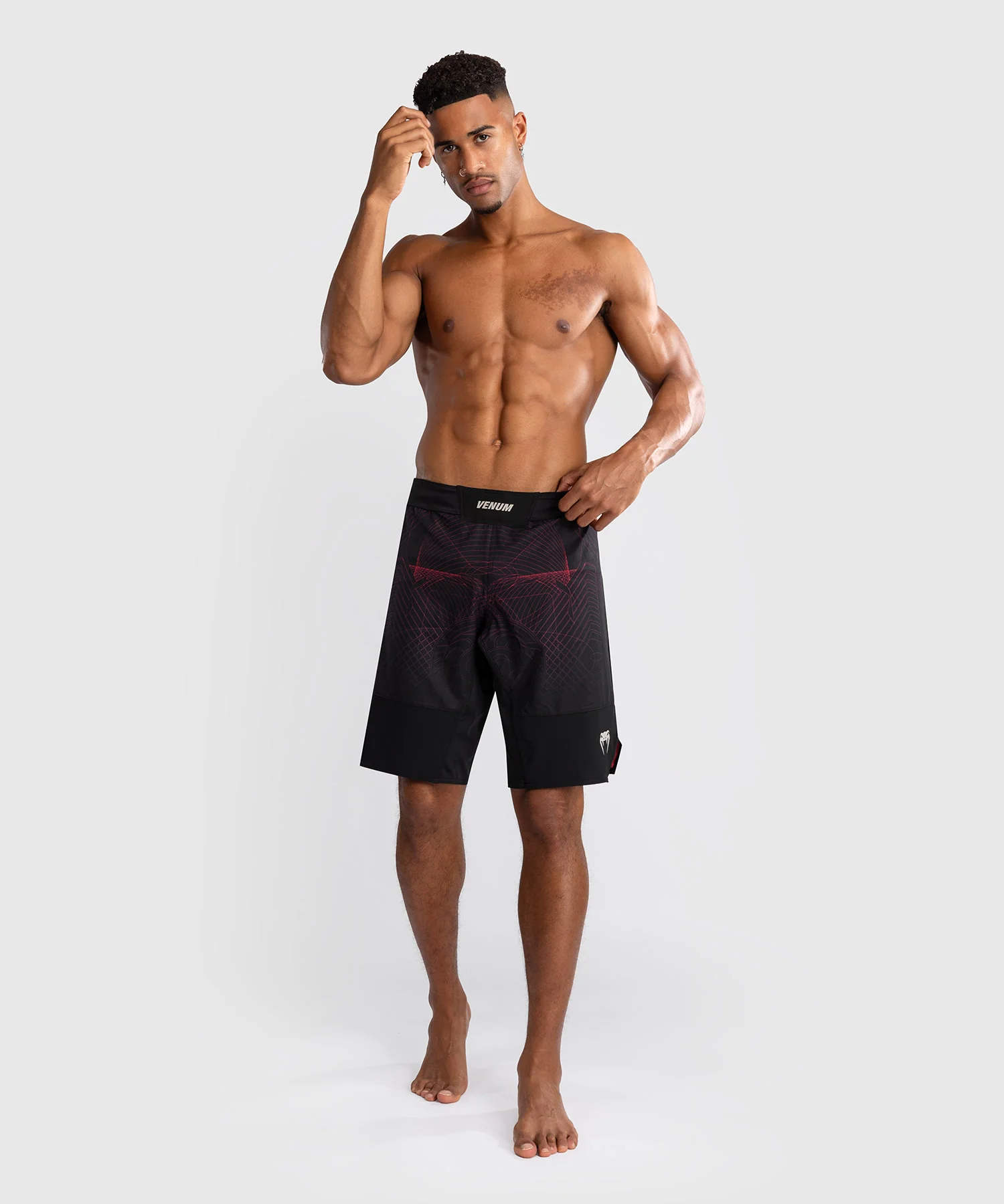 Short de Combat Venum G-Fit Air pour Hommes - Noir Profond/Rouge Feu - Image 6