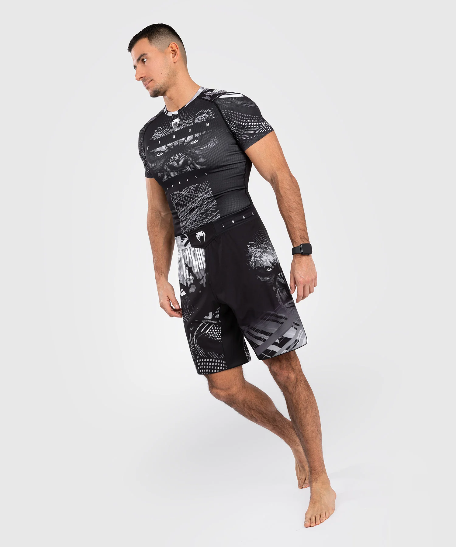 Short de Combat Venum Gorilla Jungle - Noir/Blanc - Image 5